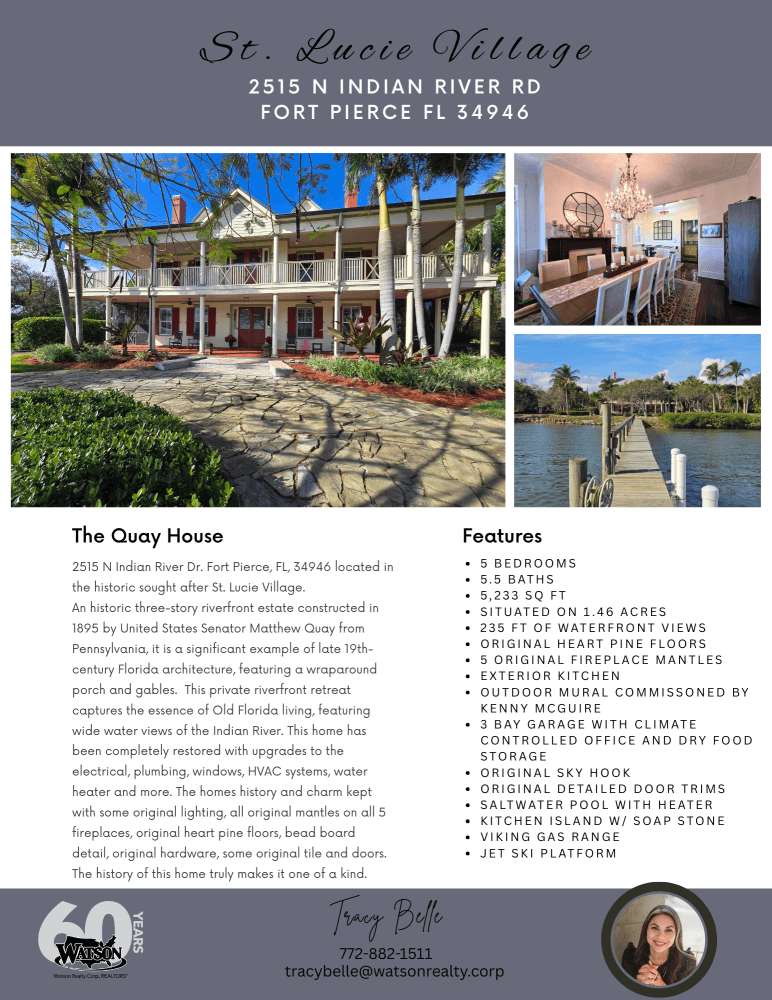 Rare opportunity to own a historic waterfront estate on nearly 1.