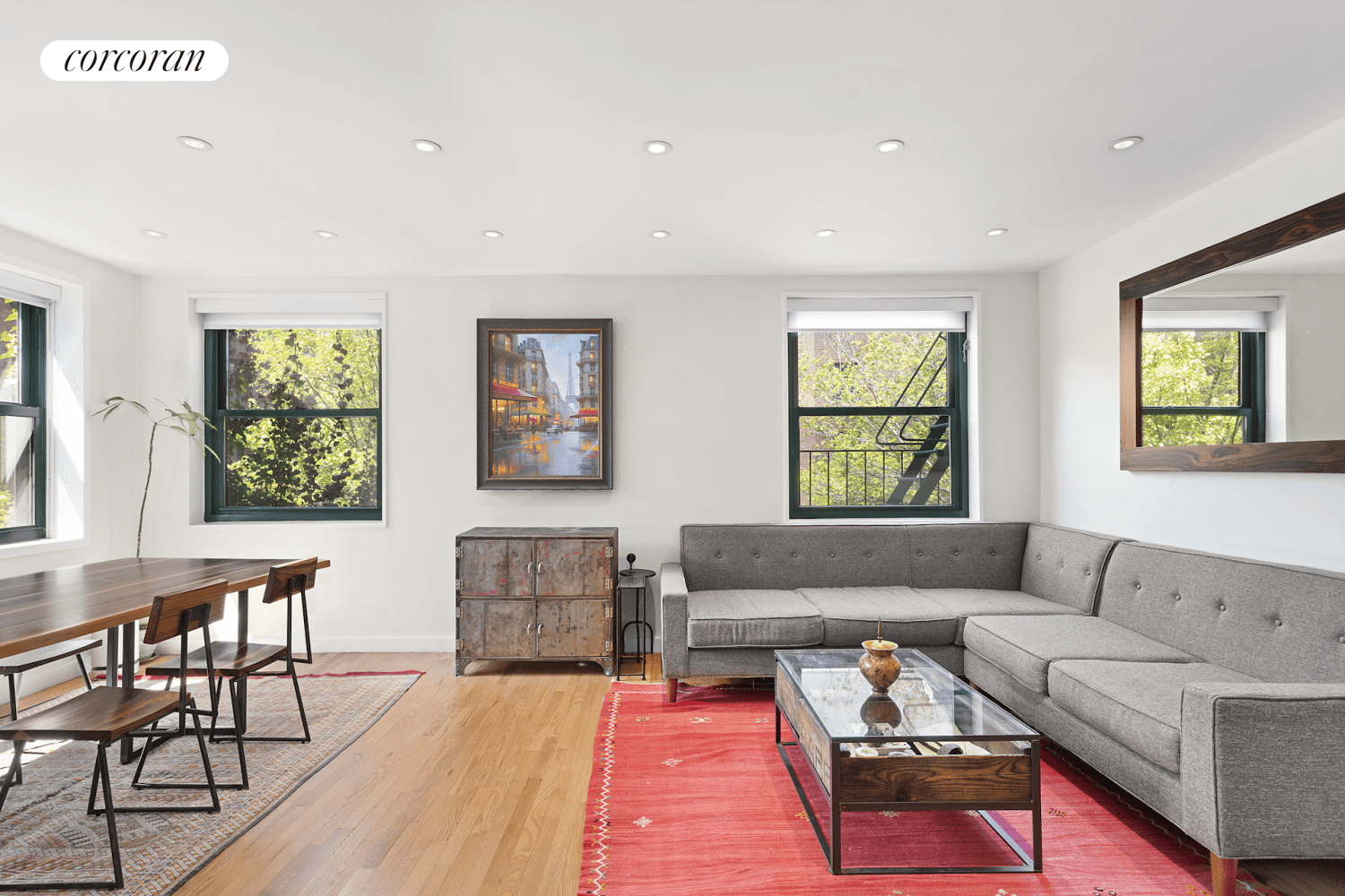 Enjoy Hudson River views and glorious sunsets in this extraordinary 2 bedroom, 2 bath apartment located on a charming, West Village cobblestoned street.