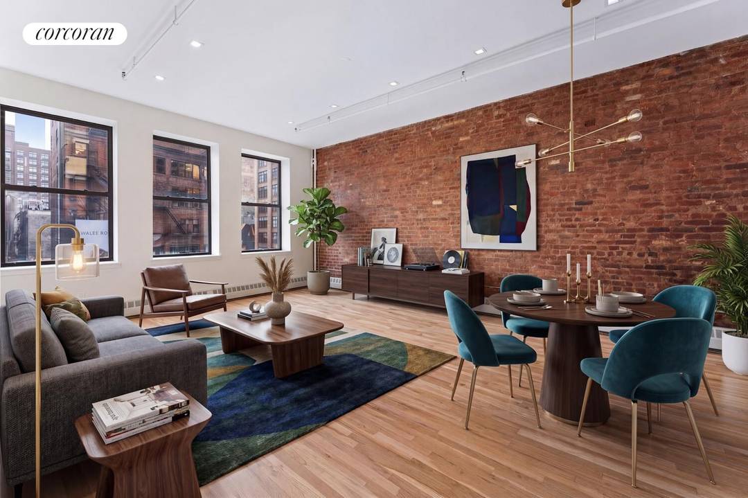 Charming Soho Studio Loft with Iconic Exposed Brick Welcome to 510 Broome Street, Unit 5W, a quintessential Soho loft offering direct elevator access into a breathtaking 940 square foot space ...