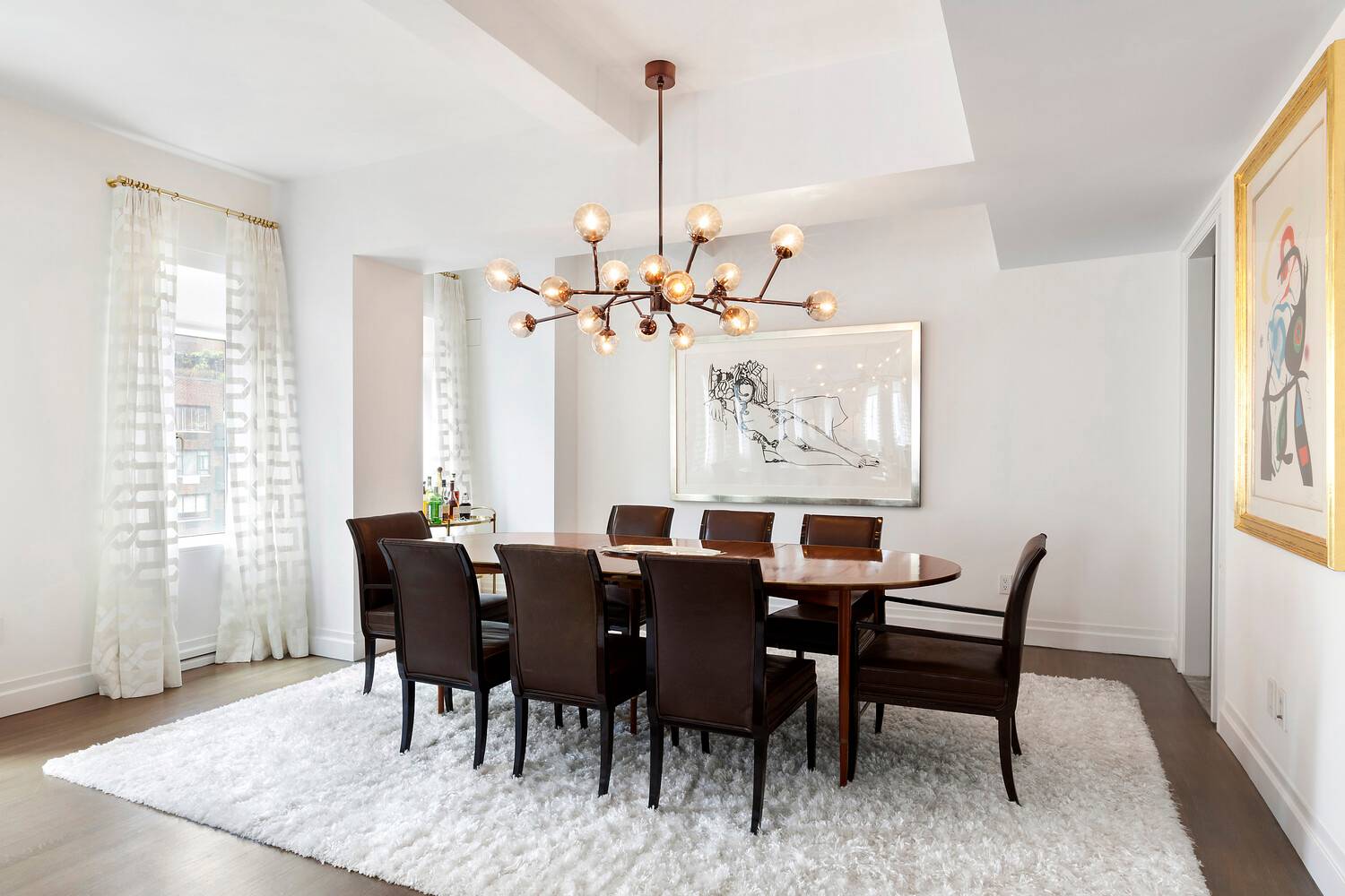 This sun filled 15th floor corner apartment at 737 Park Avenue has 44 feet of frontage on Park Avenue.