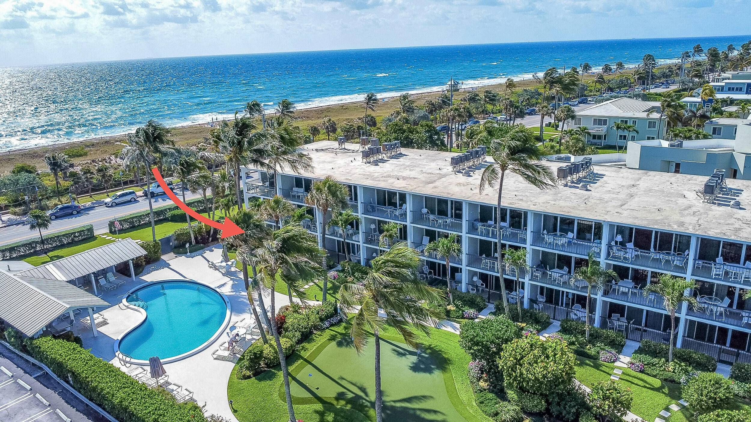 Rarely available oceanfront turn key one bedroom end unit beach paradise on the first floor in the East Wind Beach Club, a pristine boutique building just 1 and a half ...