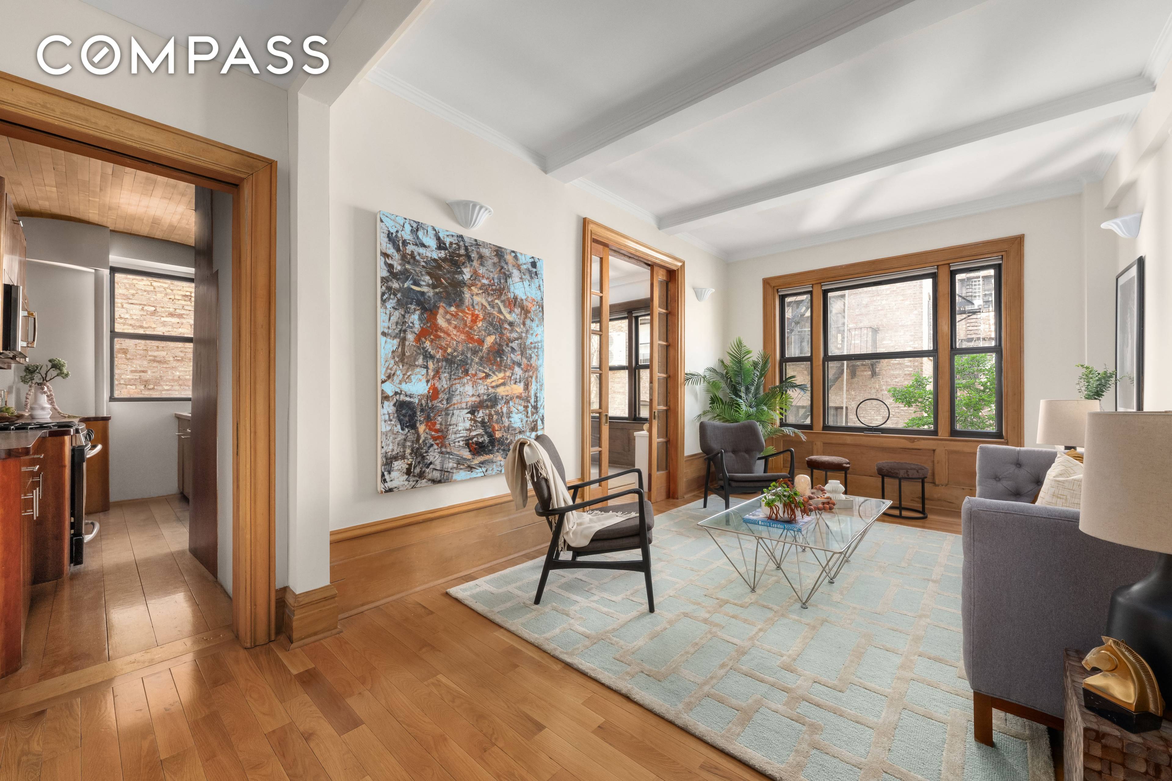 Situated on the fourth floor of a well maintained Upper West Side boutique co op, this tastefully renovated and beautifully preserved classic five residence is just moments from Central Park ...