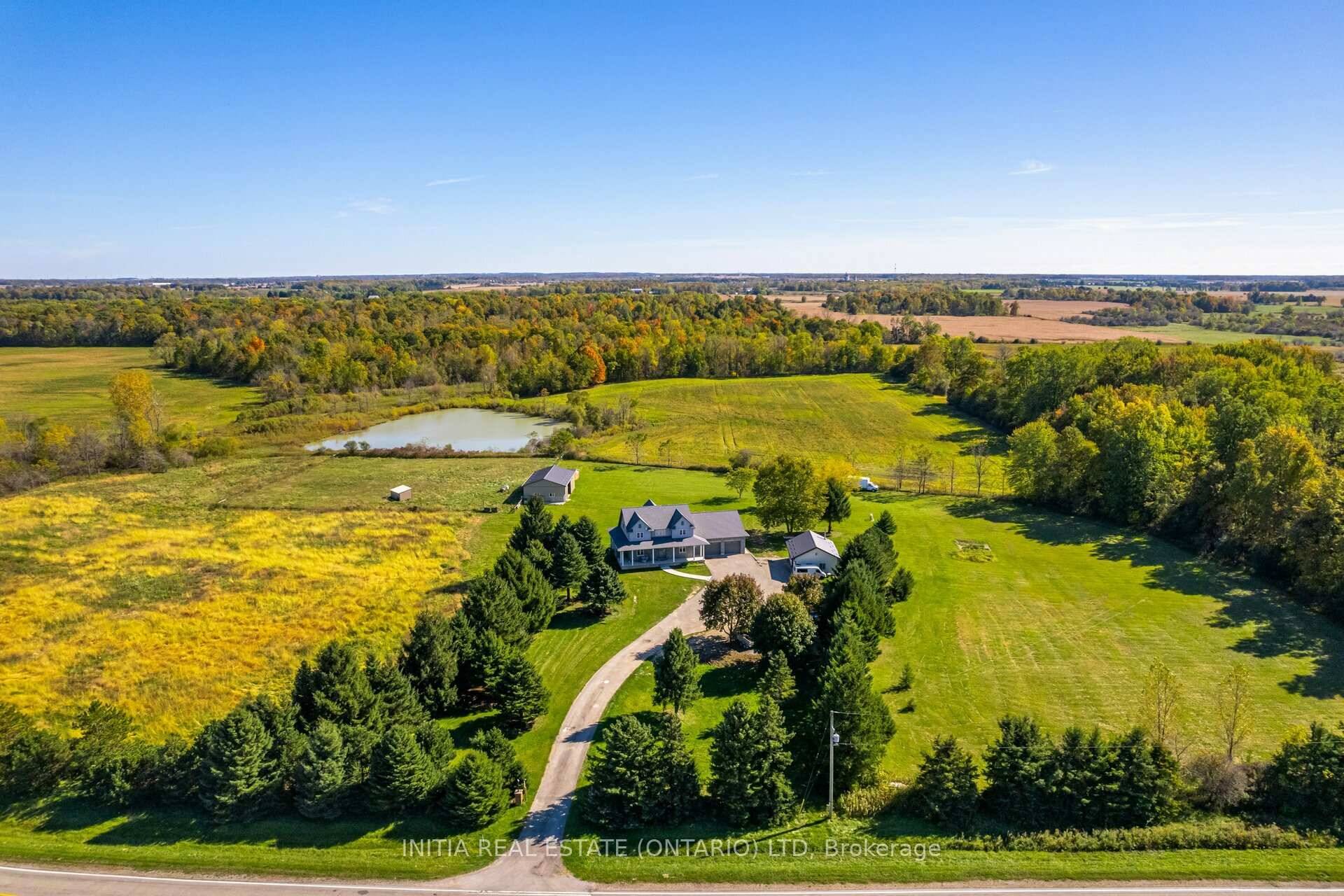 Nestled on 19 expansive acres, this remarkable 2020 custom built farmhouse is loaded with tons of modern upgrades.