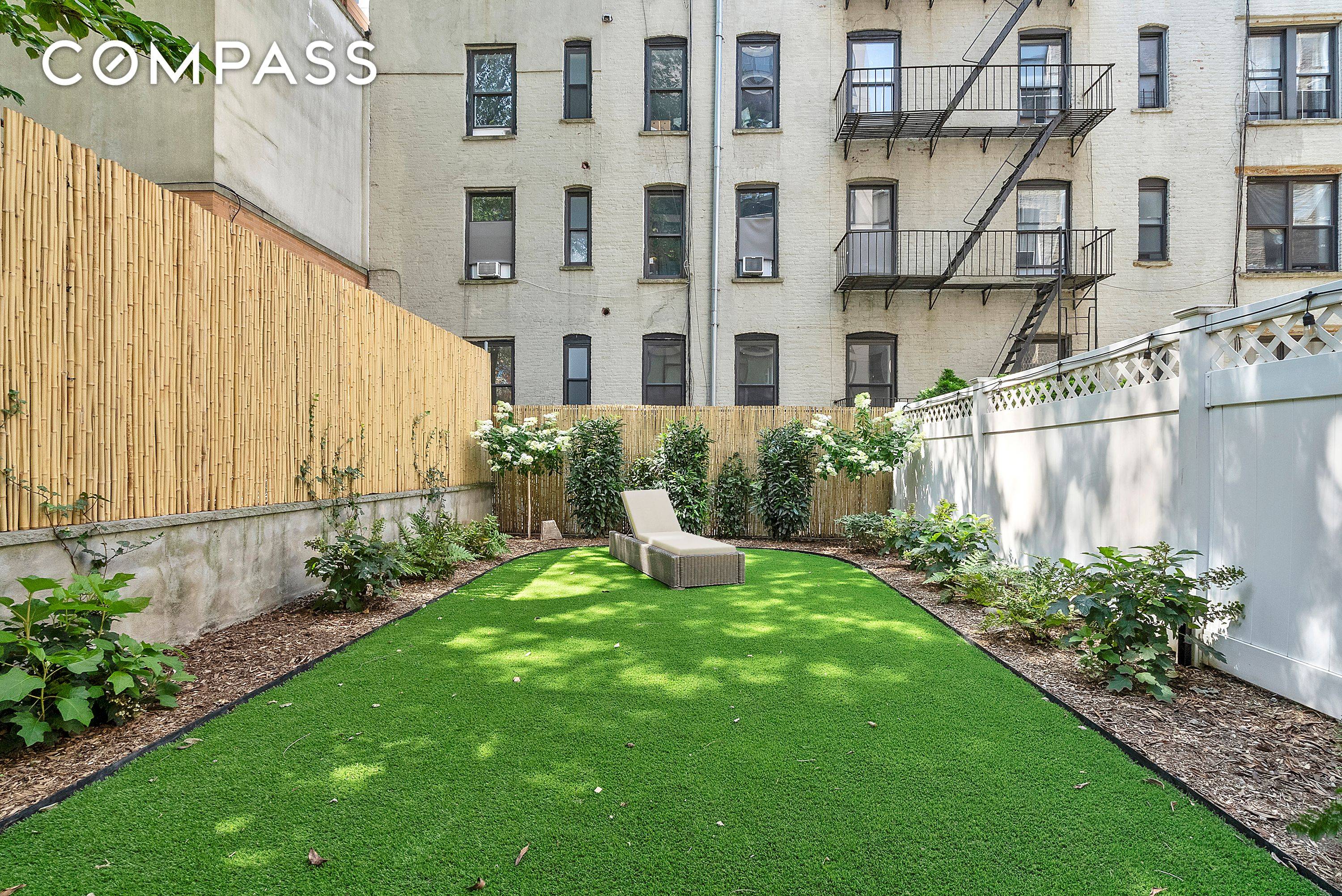 Welcome to 306 West 116th Street, Unit 1B an exquisite one bedroom condo with an oversized private back yard nestled in the heart of Harlem.
