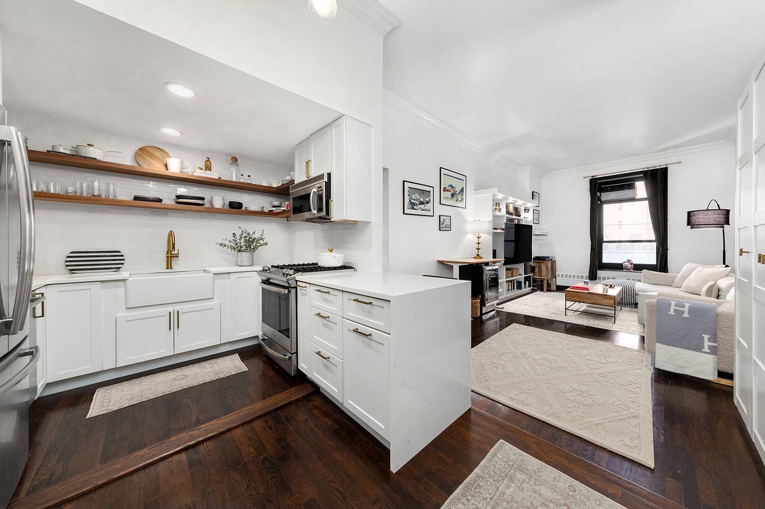 Renovated one bedroom loft like apartment with soaring ceilings and oversized windows in a renovated full service doorman building in prime Greenwich Village Noho This beautiful loft like one bedroom ...