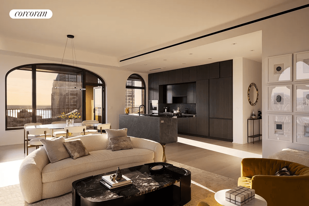 Developed by Lightstone, 130 William redefines the Lower Manhattan skyline with its hand cast concrete facade creating a striking form against the cityscape.