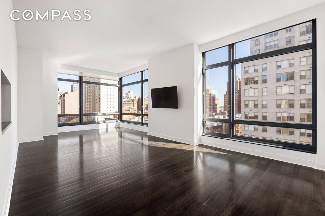 Corner 2 Bed Condo Scale Floor to Ceiling Windows Bathed in exceptional natural light from all external exposures, Residence 8B is a beautifully proportioned corner two bedroom, two and a ...
