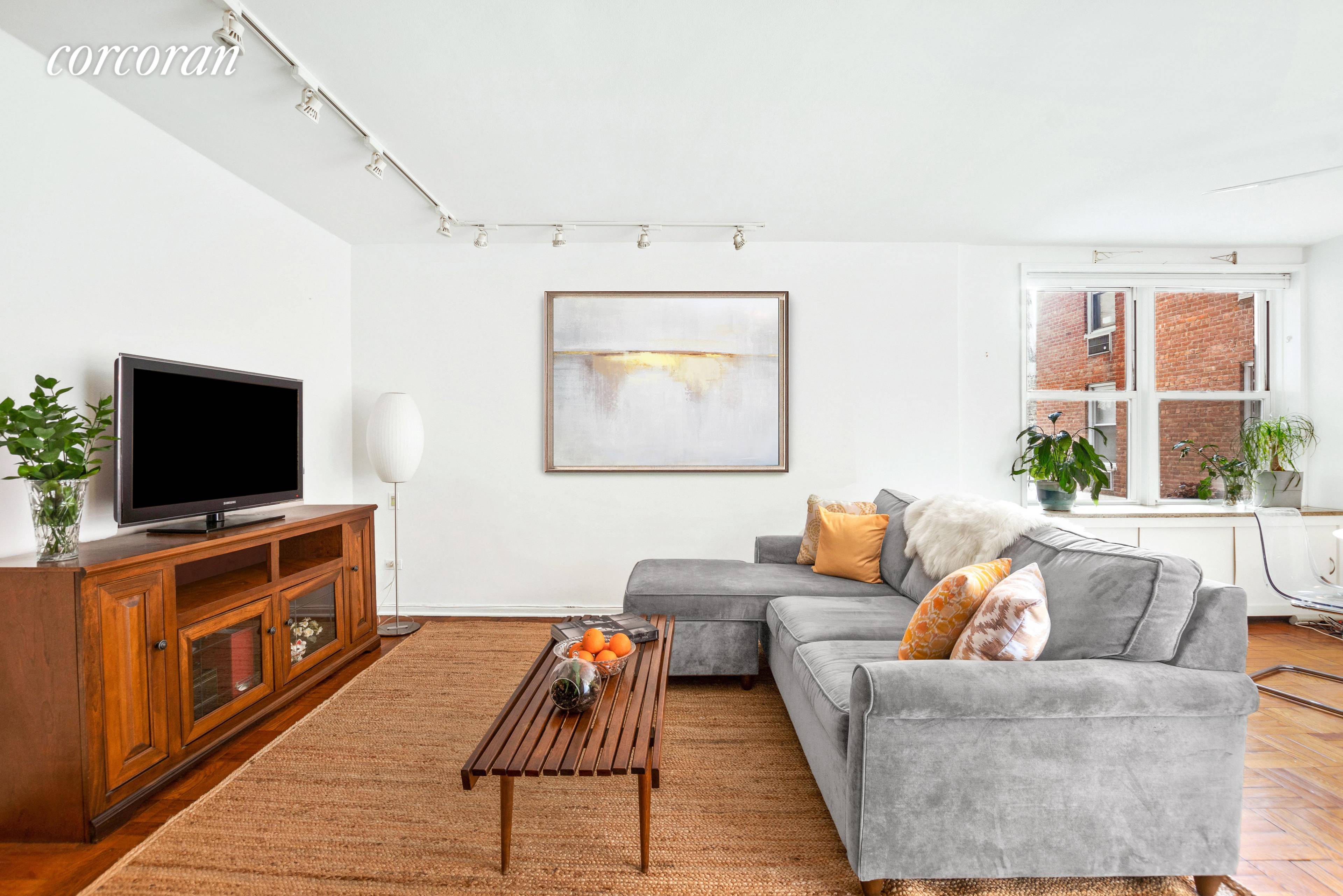 A serene oasis awaits you in this beautiful and extra large 1 bedroom that is only a half a block from Prospect Park !