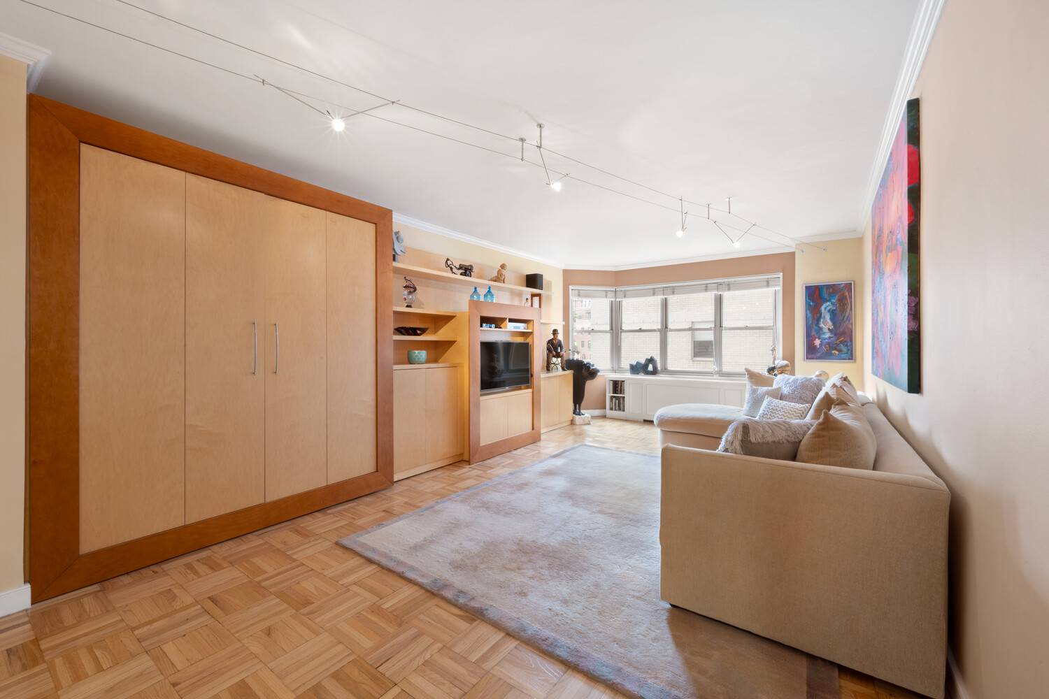 Welcome to Residence 15J a generously sized, beautifully renovated one bedroom with one and a half bathrooms, offering a perfect combination of comfort, function, and style.