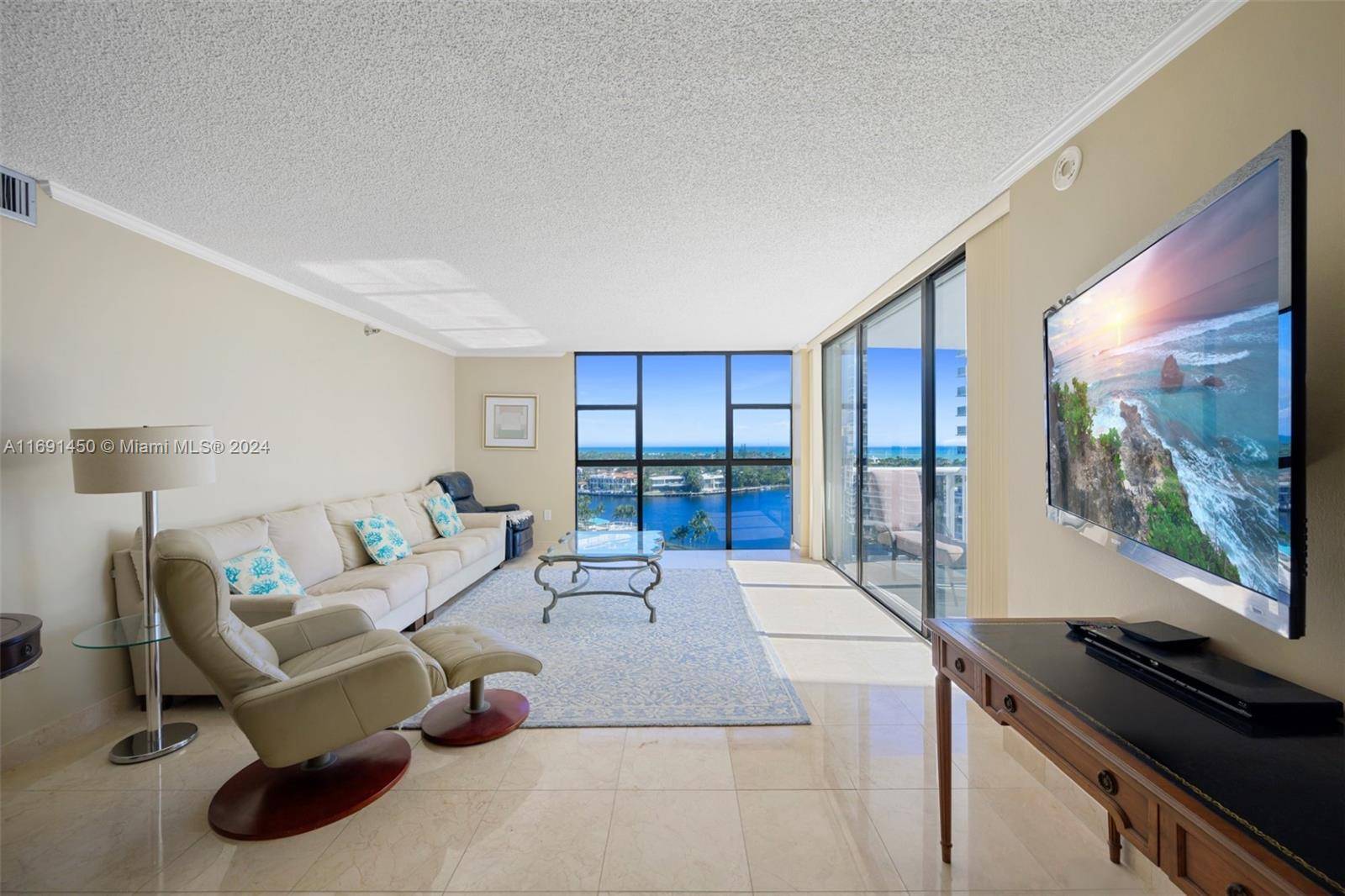 This beautiful corner unit 2 bedroom, 2 bath apartment offers breathtaking direct ocean and intracoastal views to the East, North, and South, all from two large balconies that invite you ...