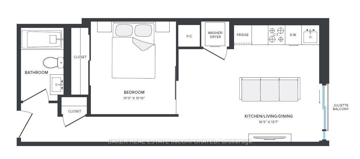 BRAND NEW, NEVER LIVED IN 1 BED, 1 BATH 529 sf SUITE RENT NOW AND RECEIVE 1 MONTH FREE !