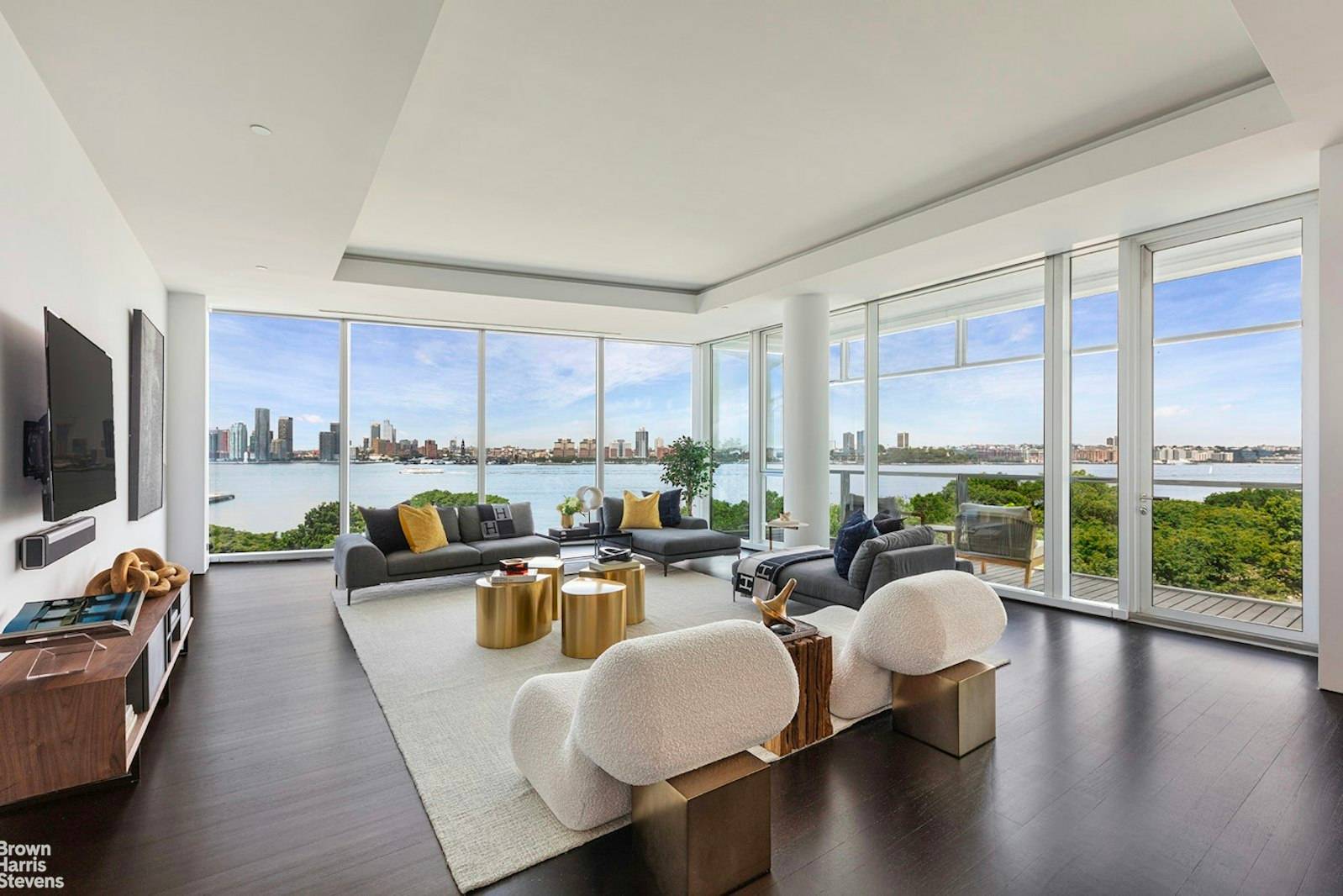 Impeccably designed and awash with natural light, this modern showplace in the luxurious Richard Meier condominium, 165 Charles, is a West Village dream residence.