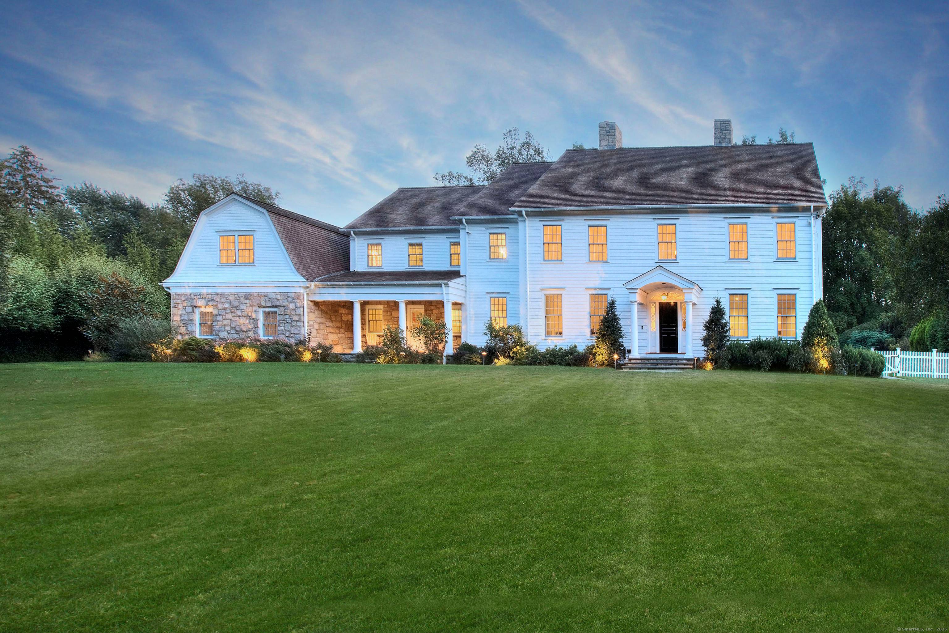 Stunning, grandly scaled remarkably built stone shingle classic located in THE quintessential, Compo Beach neighborhood quieter NOT in the flood plain w expansive, private, level property, embraced by stone walls ...
