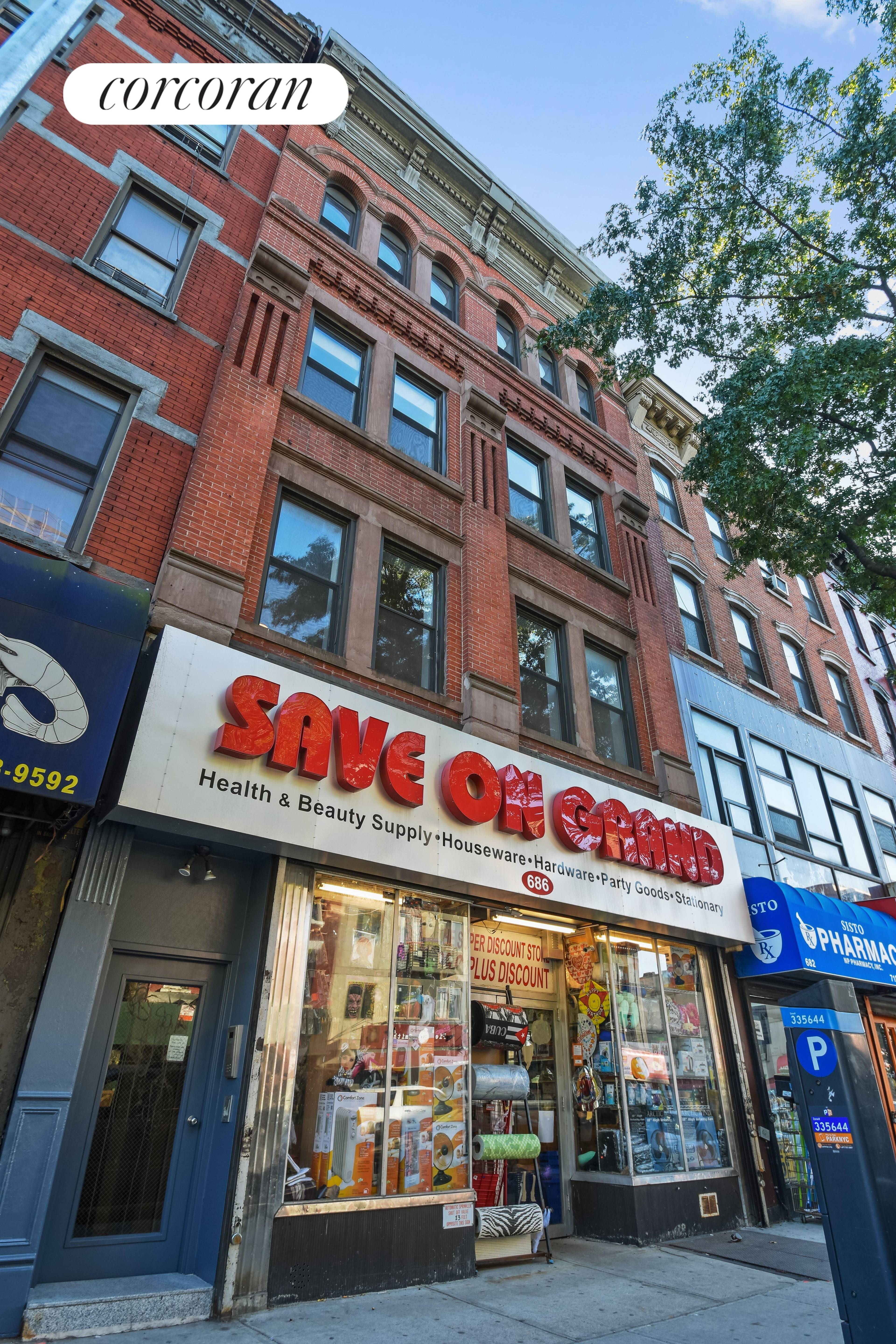 Massive retail commercial space on Grand Street in the red hot thoroughfare in Williamsburg.