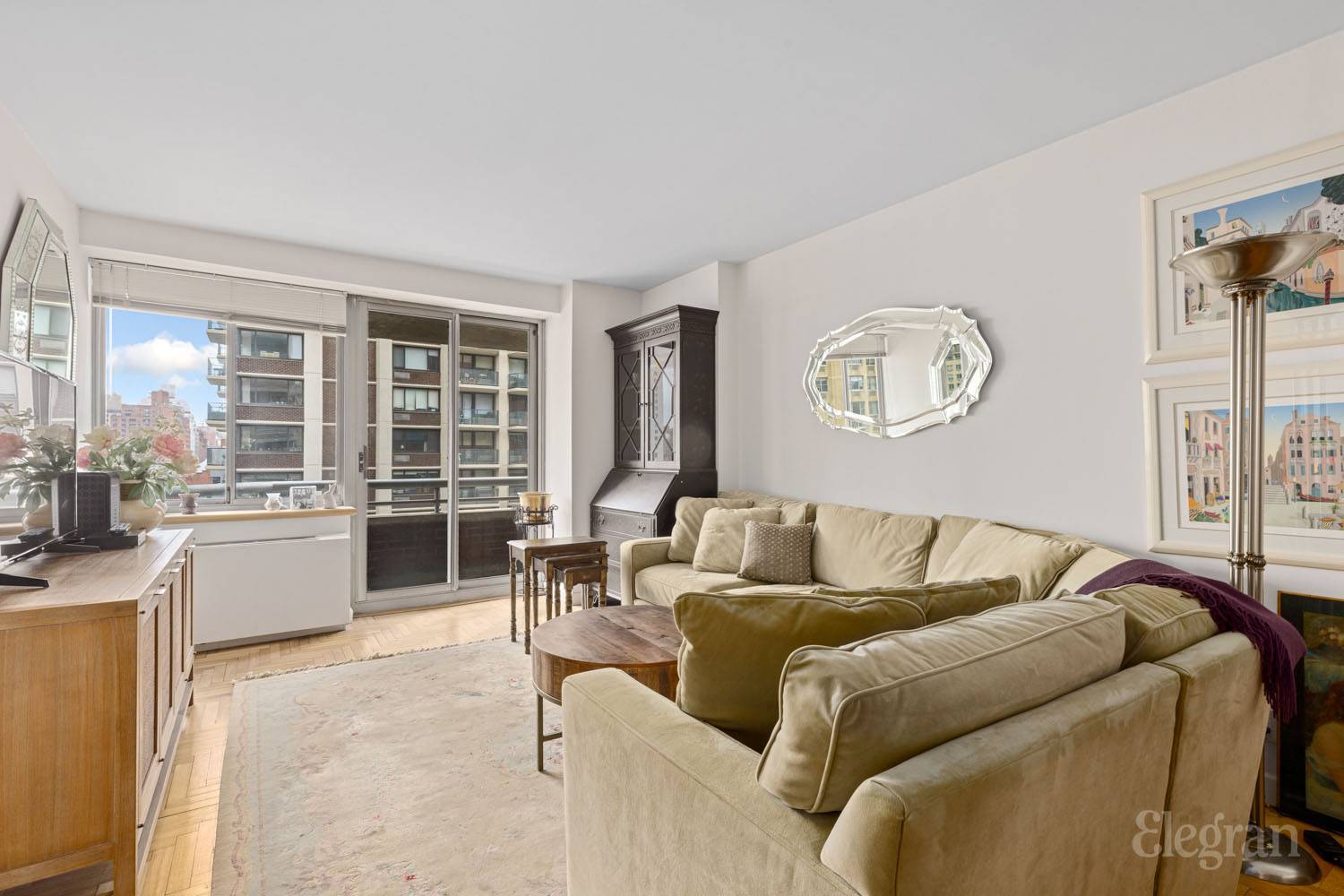 Bright and beautiful, rarely available 1 bedroom, 1 bath apartment with oversize balcony at the Dunhill Condominium.