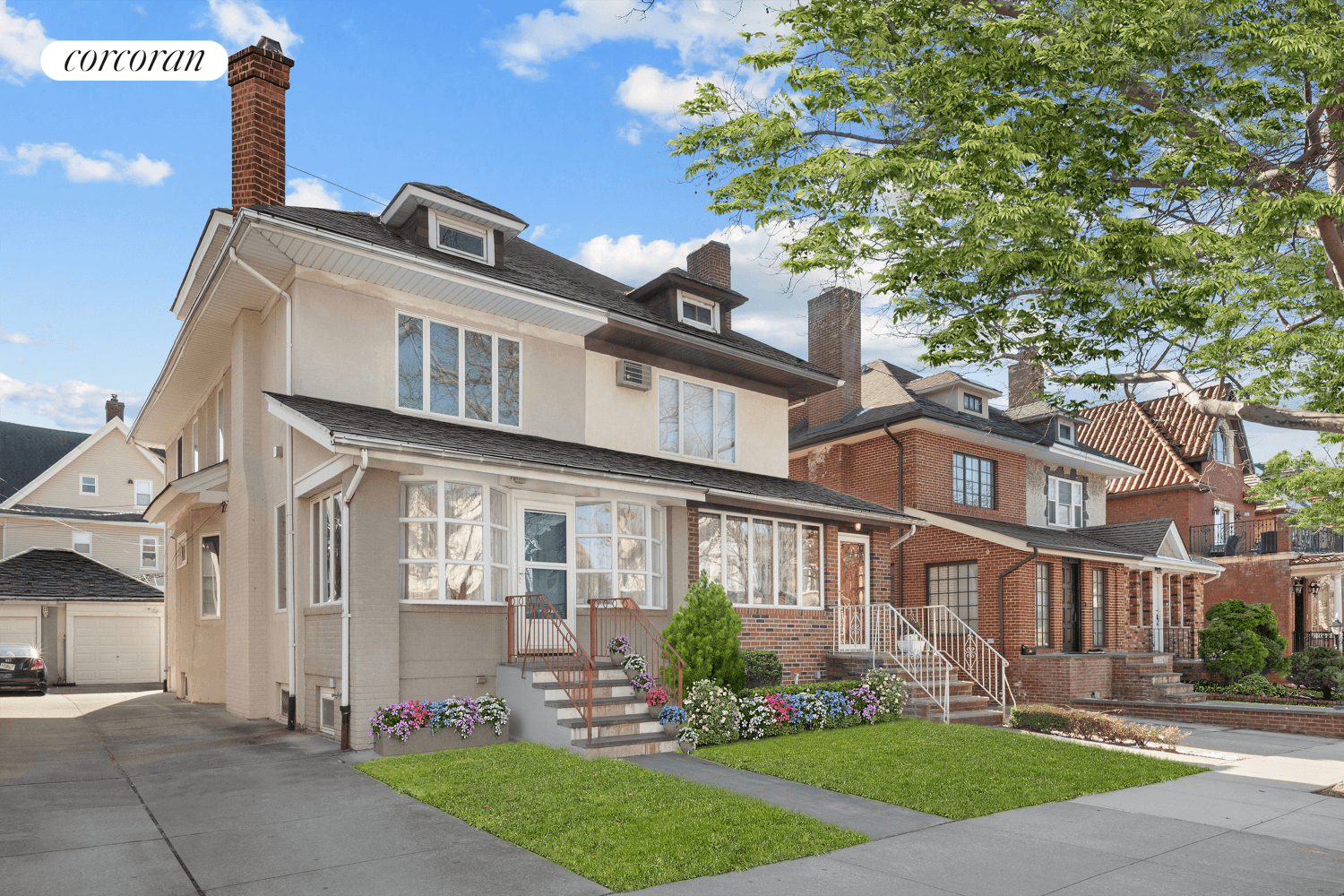 Move right into this beautifully renovated 4BR 3bth semi detached townhouse with a garage, outdoor space, and central air in prime Bay Ridge !
