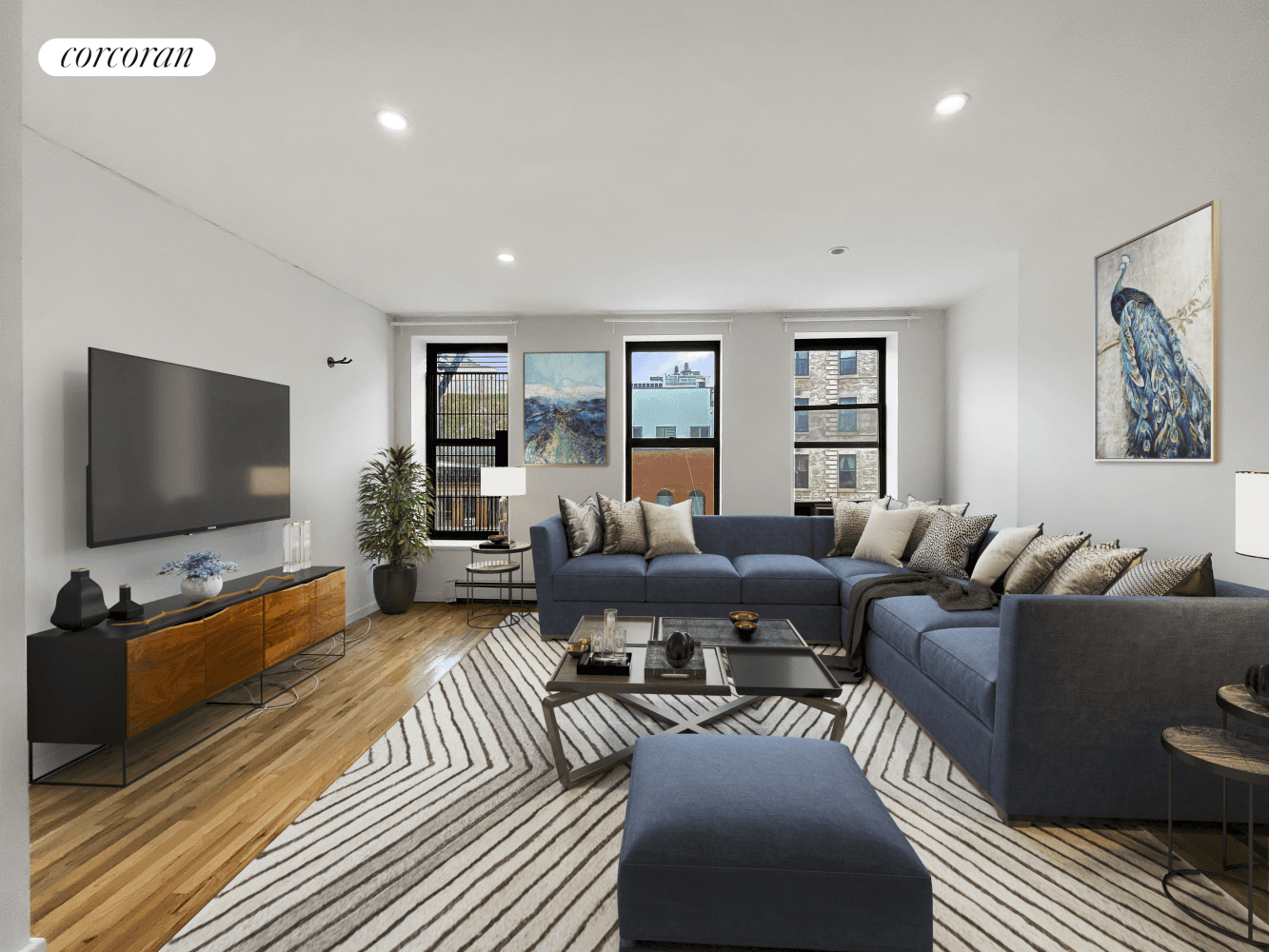 Ask for a VR tour. Sparkling, well lit 2 bed 1 bath with beautiful hardwood floors throughout, located in a vibrant neighborhood and just steps to Morningside Park !