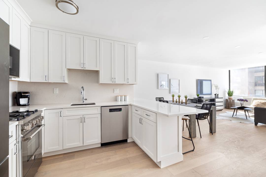 Sponsor Unit Introducing Apartment 3C in the historic Kheel Tower, a beautifully renovated, one bedroom, one bathroom home with wonderful natural light and oversized windows showcasing sunny, western exposures.