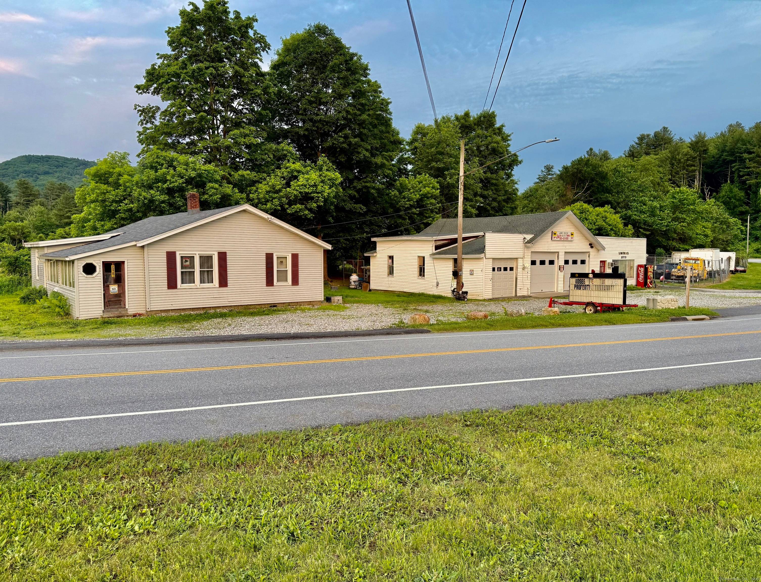 Versatile mixed use residential commercial property ideally situated on a high visibility stretch of Route 7.