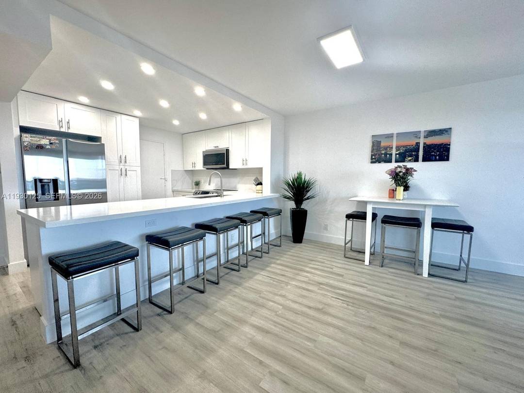 Experience luxury living in this fully furnished, turnkey, newly remodeled 2 bed, 2 bath corner Penthouse offering views of the Intracoastal, skyline, ocean, pool, Hard Rock stadium, and Pegasus statue.