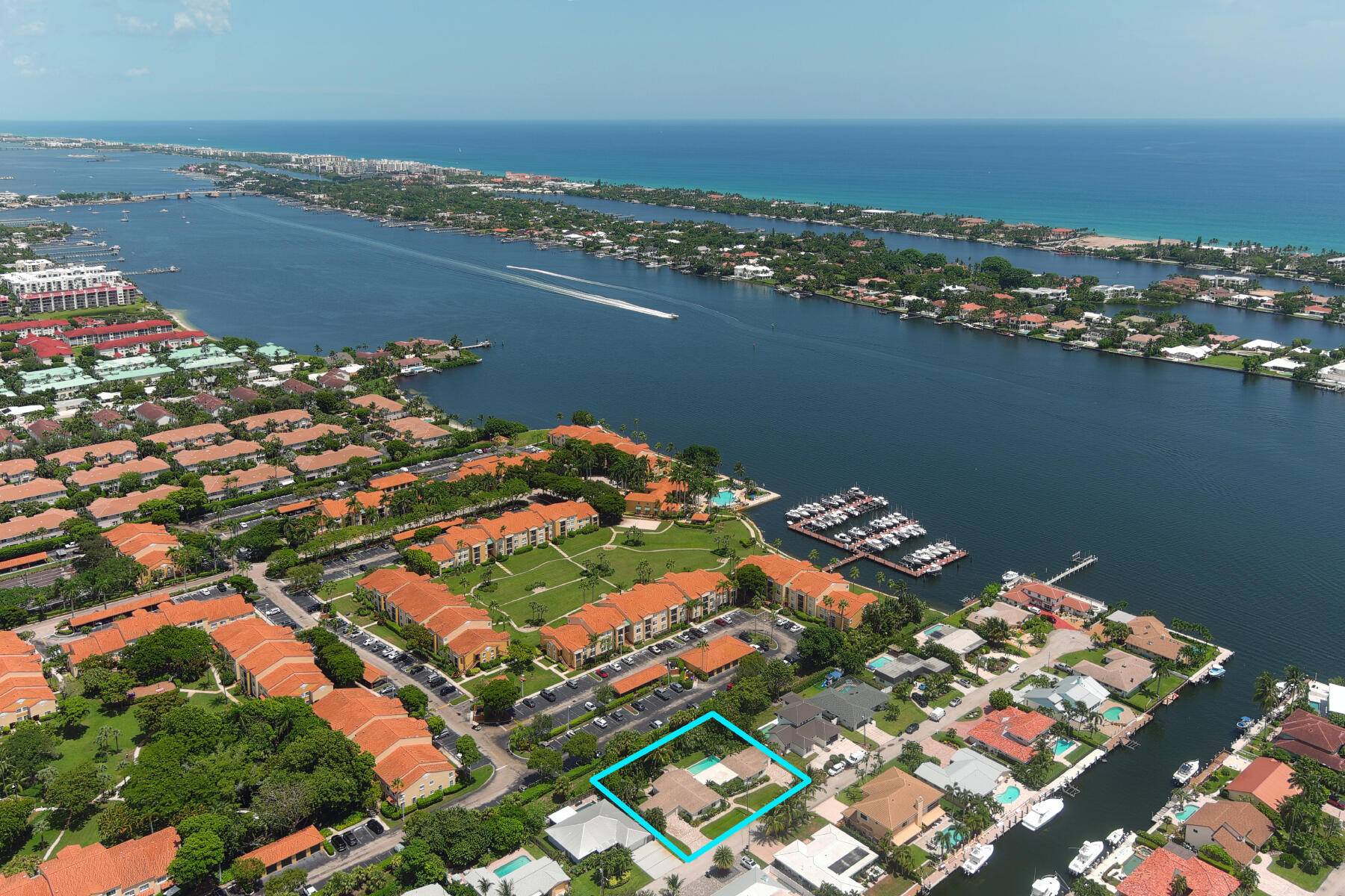 Boater's paradise and coastal living come together in this rare Town of Hypoluxo offering two homes on a double lot in this intracoastal community with a private pool, and deeded ...