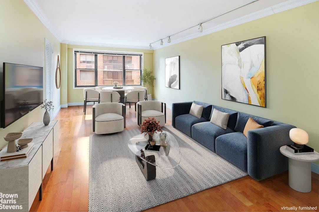 Run, Don't Walk ! Move in condition split 2 bedroom home with a low maintenance and double exposures in an immaculately maintained full service building at a prime Upper East ...