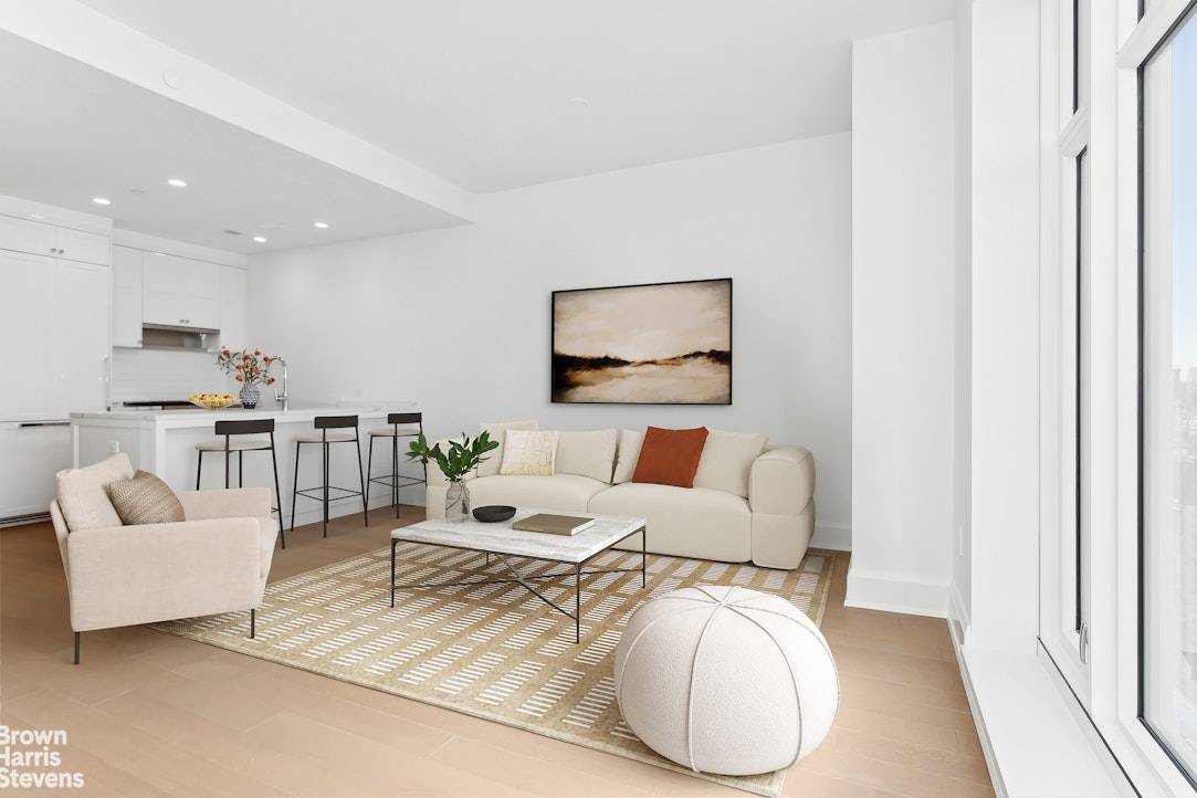 Residence 10E at Claremont Hall is a stunning corner home with two bedrooms, two bathrooms, and beautiful views of Riverside Park and the George Washington Bridge.