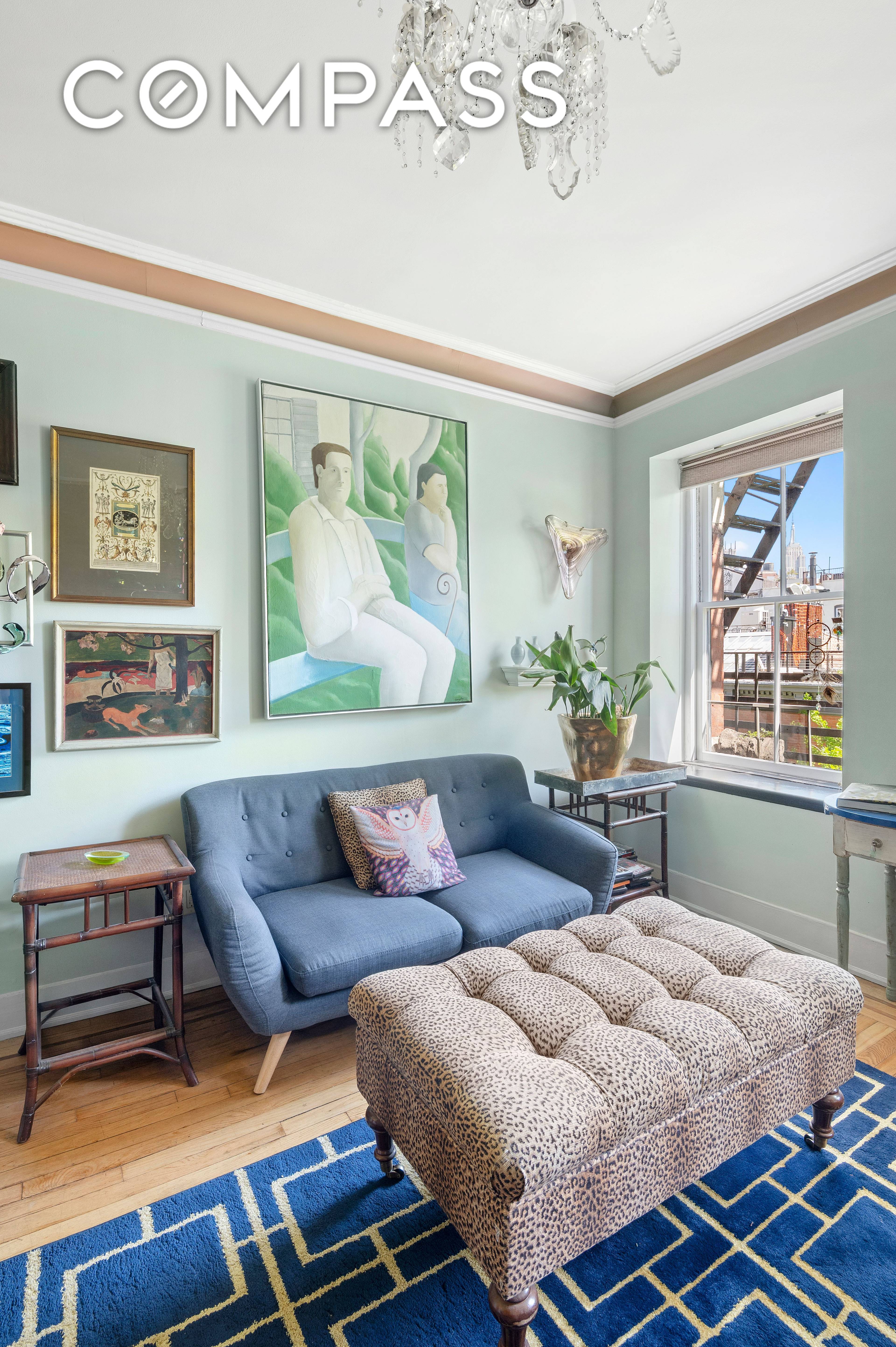 This classic one bedroom home has merged pre war charm with a modern vintage aesthetic.