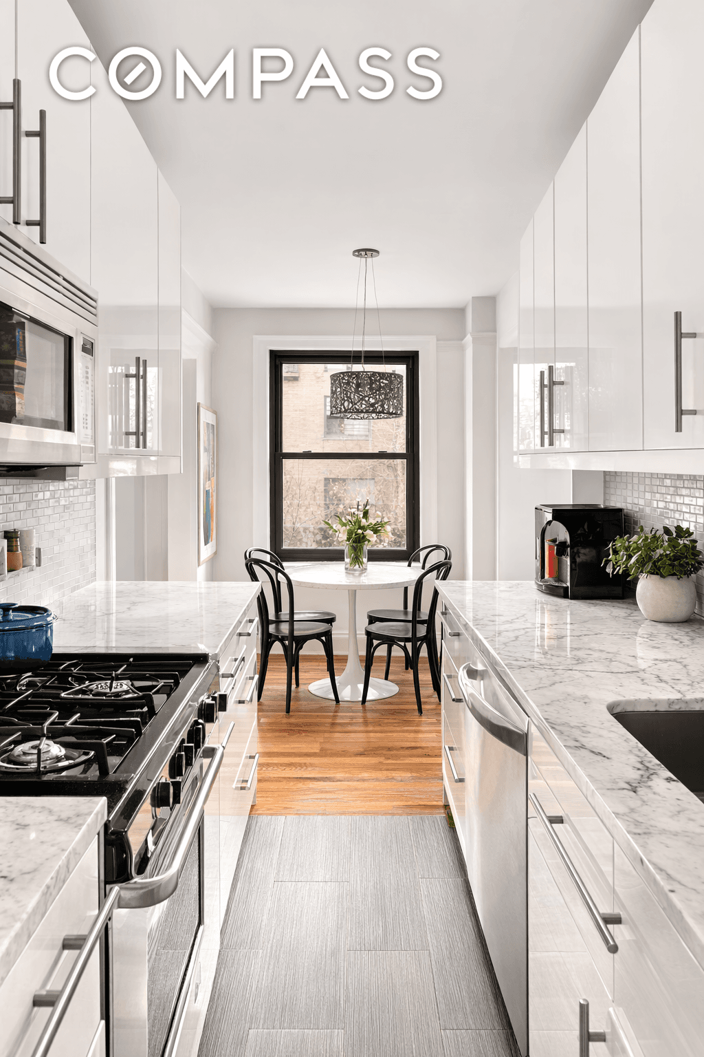 Prewar Renovated One Bedroom Quiet North facing apartment with windows in every room and courtyard views.