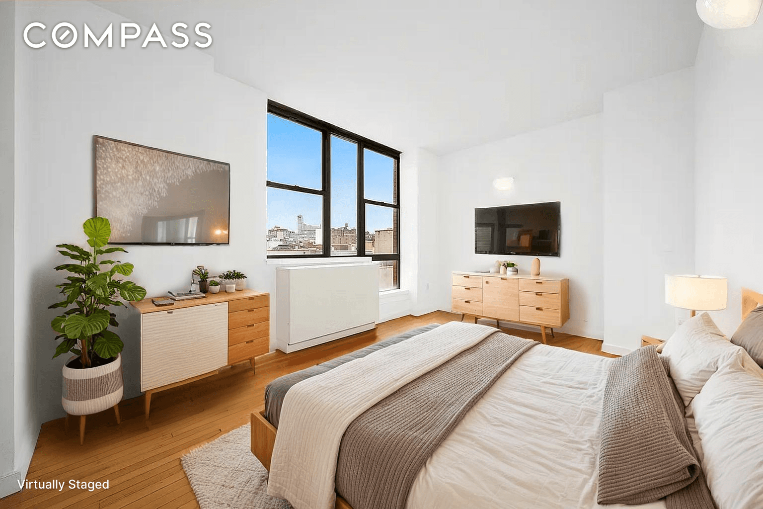 Step out onto your private balcony to unwind and soak in the city views.