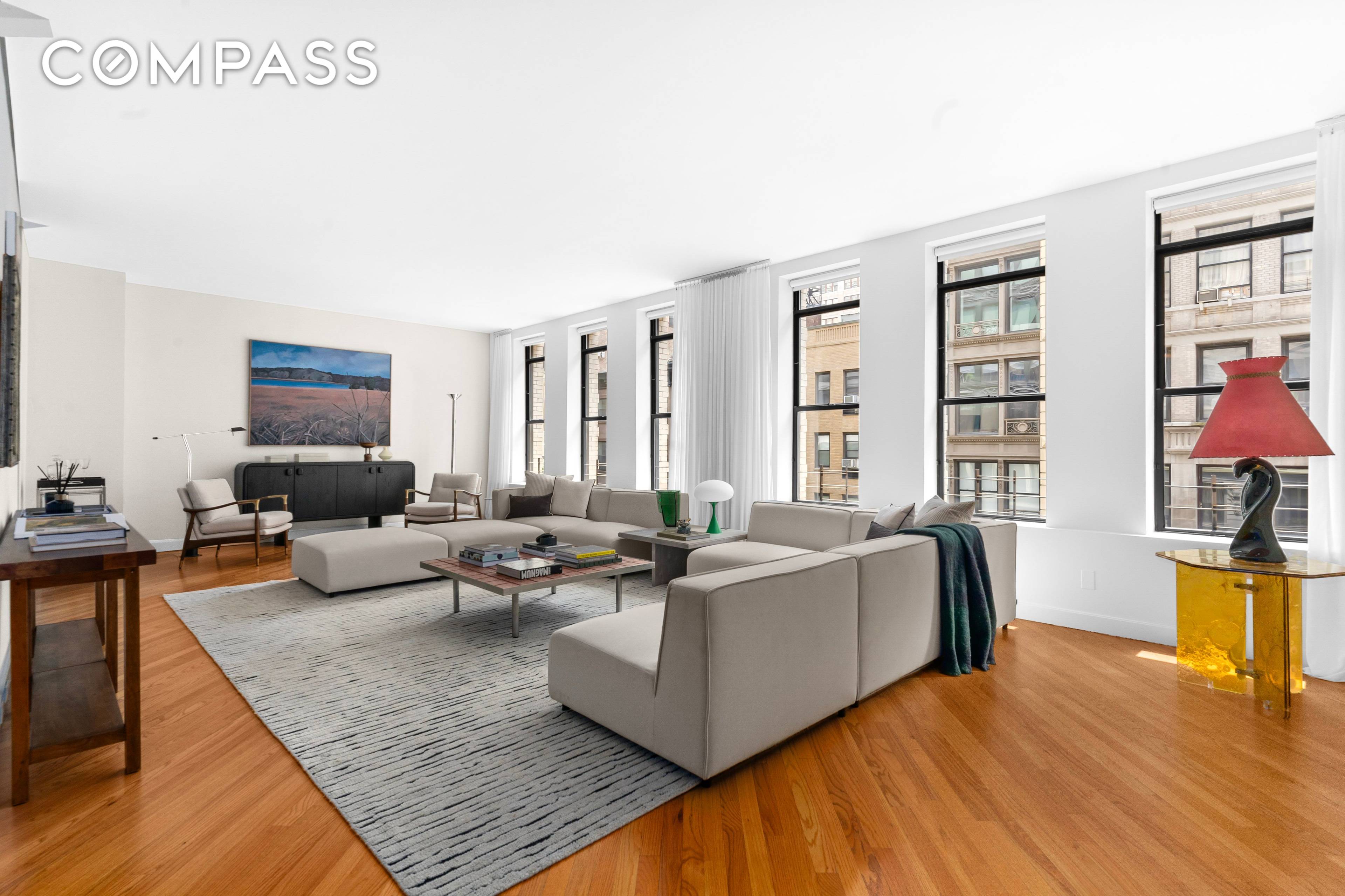 Nestled in the heart of Manhattan's esteemed Flatiron District, 27 East 22nd Street presents an exquisite full floor loft, offering privacy and sophistication with its exclusive key locked elevator.
