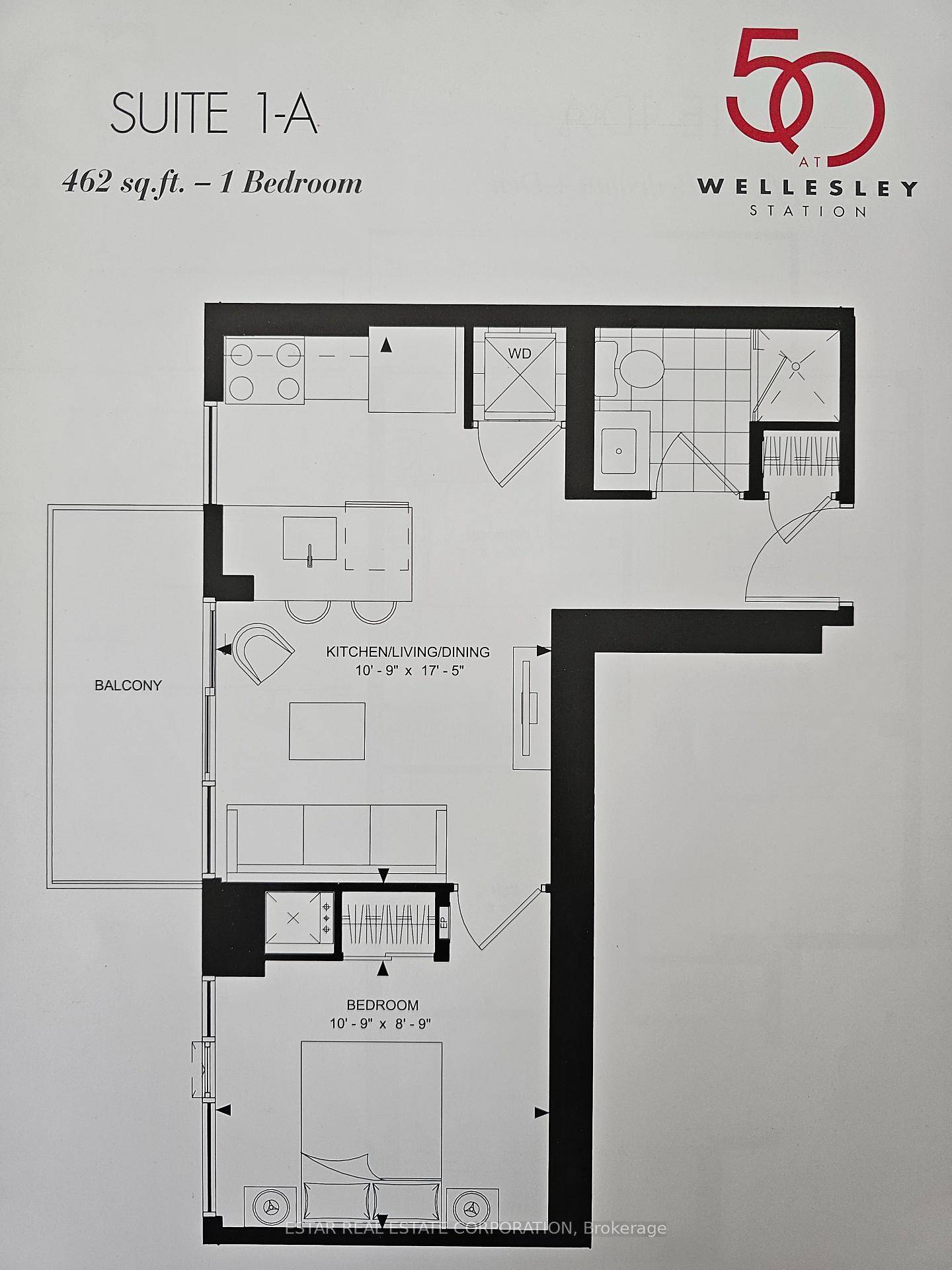 New downtown core 1 Br Condo, right next To The Wellesley Subway.