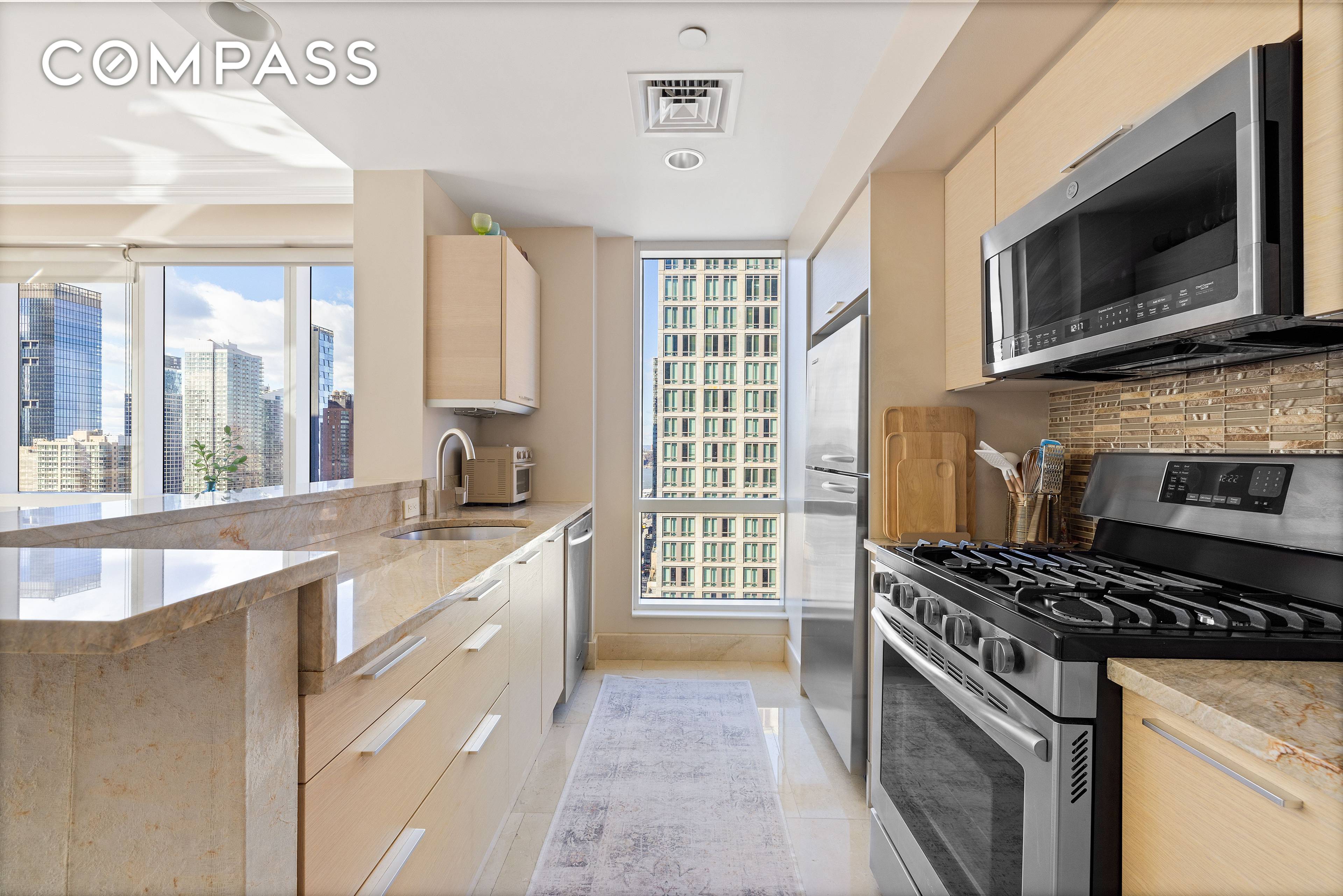 This stunning corner 2 Bedroom 2 Bathroom at the Orion condo is located in a prime Midtown Manhattan location.