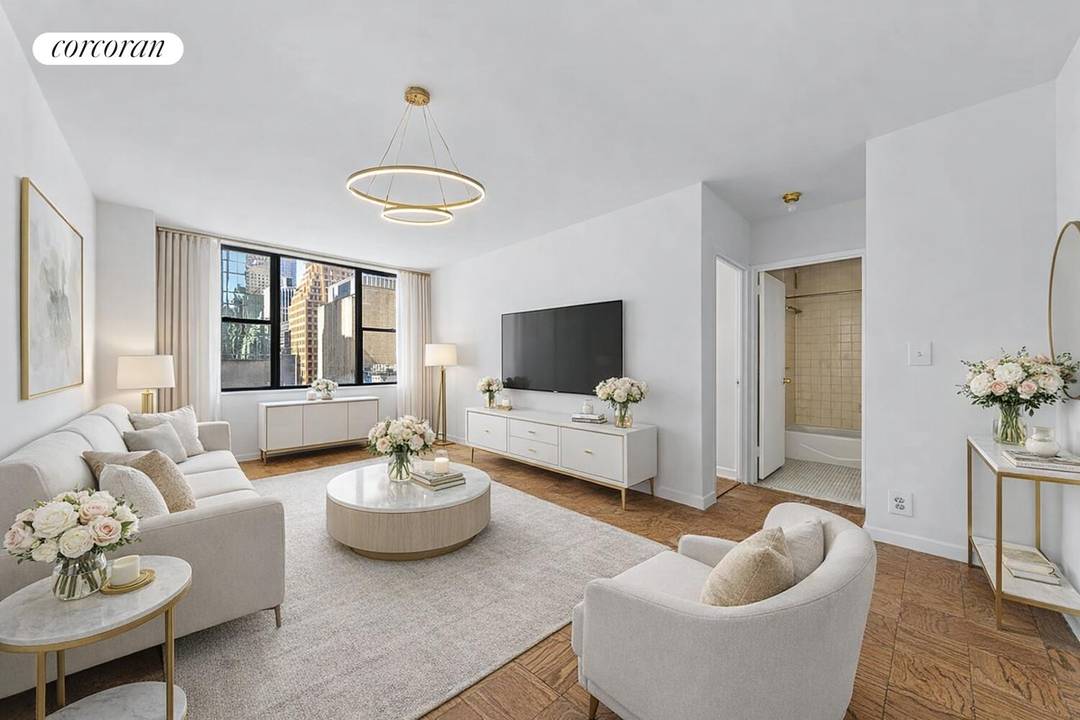 Sun drenched and south facing, this spacious one bedroom at The Delegate Condominium offers oversized wall to wall windows, open city views, and a quiet, light filled retreat in the ...
