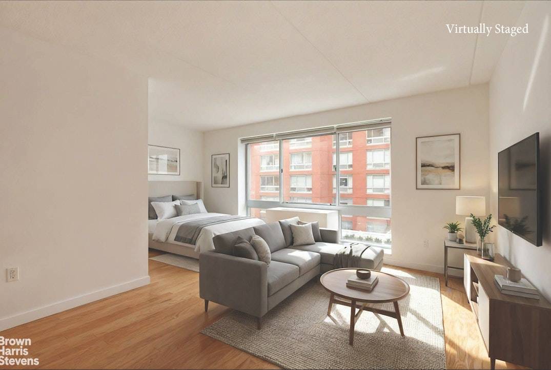This rarely available, move in ready, sunny, south facing, spacious alcove studio is located in one of West Chelsea's most desirable full service condominiums.