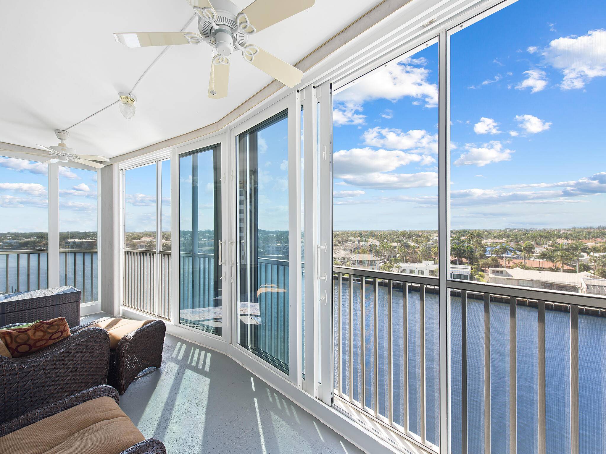 This special private Intracoastal Corner practically feels suspended over the Intracoastal Waterway !