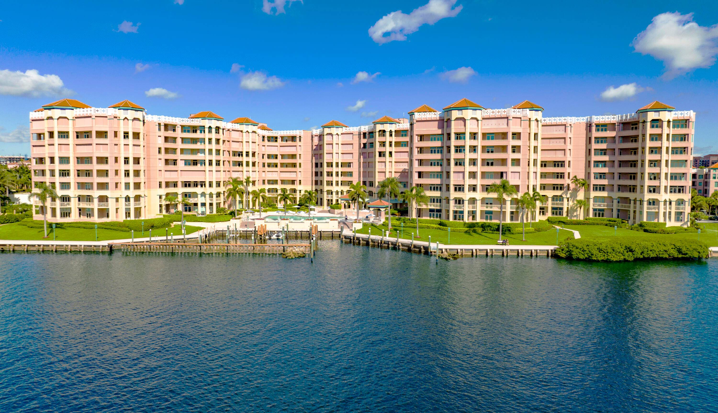 SPECTACULAR EAST FACING RESIDENCE WITH ALL ROOMS OFFERING STUNNING WATER VIEWS OVERLOOKING LAKE BOCA RATON.
