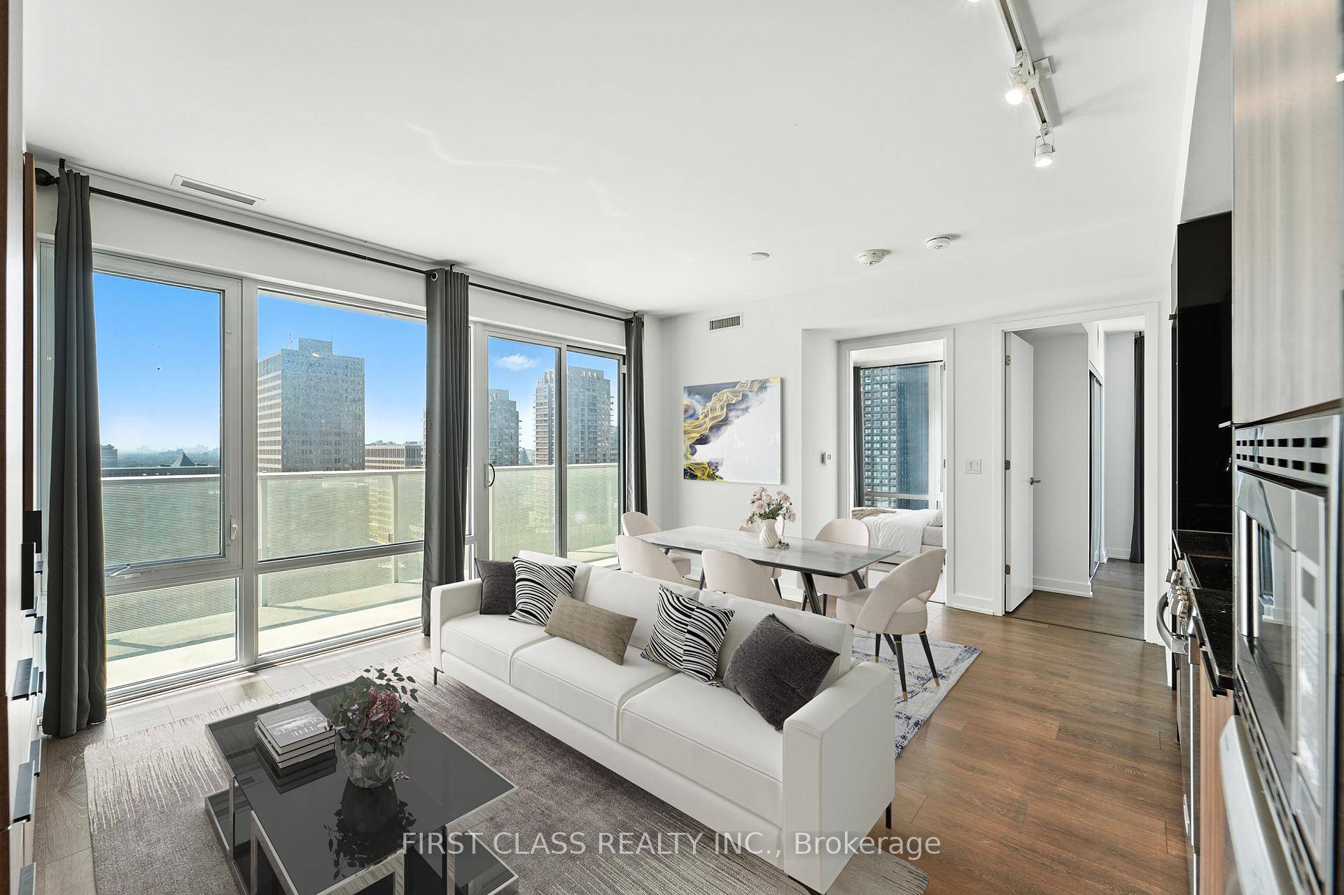 Your search ends here ! This bright and elegantly designed 2 1 bedroom C O R N E R residence at Teahouse Condos offers expansive west and north city views ...