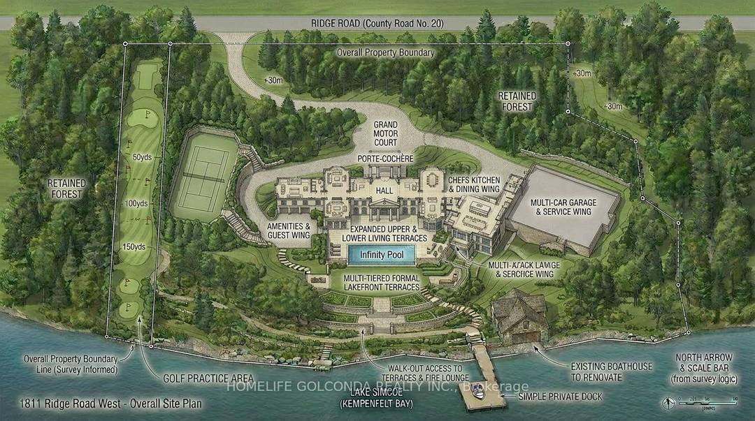 Over 14 acres with 531 ft of prime frontage on Lake Simcoe.
