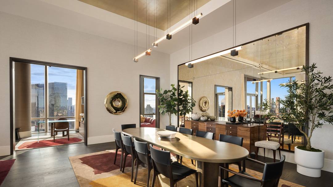 Tower residence 56S is a gracious 4, 982 square foot, half floor home with, 5 bedrooms, 6.