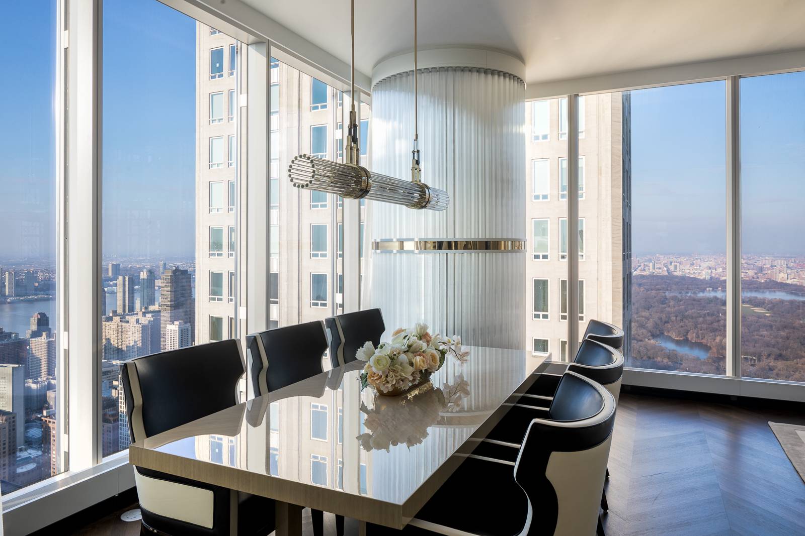 Reside over 700' above New York City in this residence at Central Park Tower.