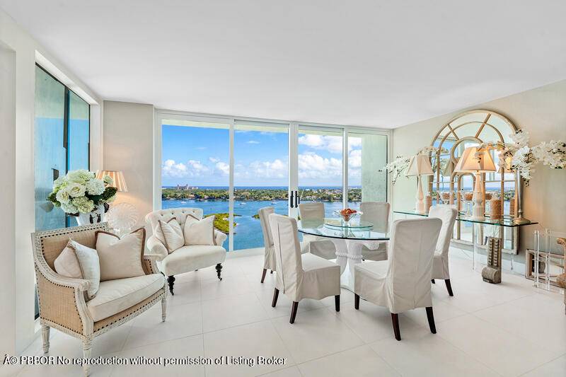 BEST VALUE. This stylish RENOVATED residence offers east west exposures, floor to ceiling windows with expansive views of the Intracoastal, Palm Beach Island amp ; Atlantic Ocean.