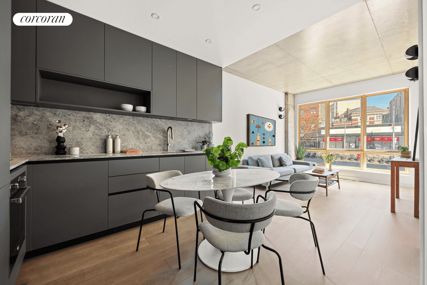 Welcome to 1118 Fulton Street Step into modern luxury at this triple mint, newly built elevator condominium that perfectly blends sleek design with the charm of Bedford Stuyvesant and Clinton ...