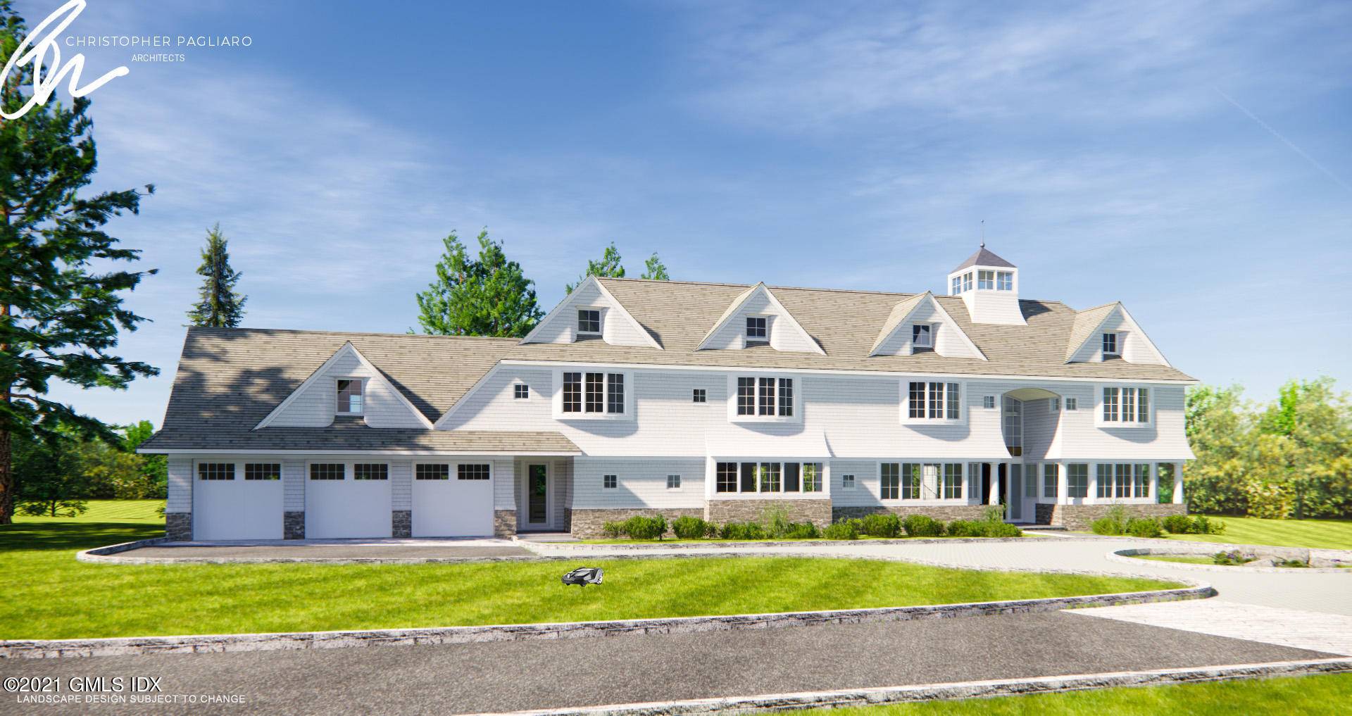 Stunning new construction designed by architect Christopher Pagliaro and built by Premier Home Builders off of the private Stillman Lane.