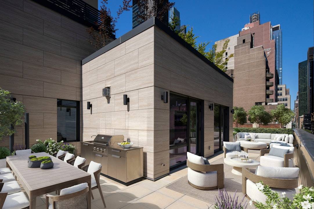 With three expansive outdoor spaces, the Penthouse is an enticing full floor, four bedroom, three and a half bathroom residence spanning 2, 566 interior square feet.