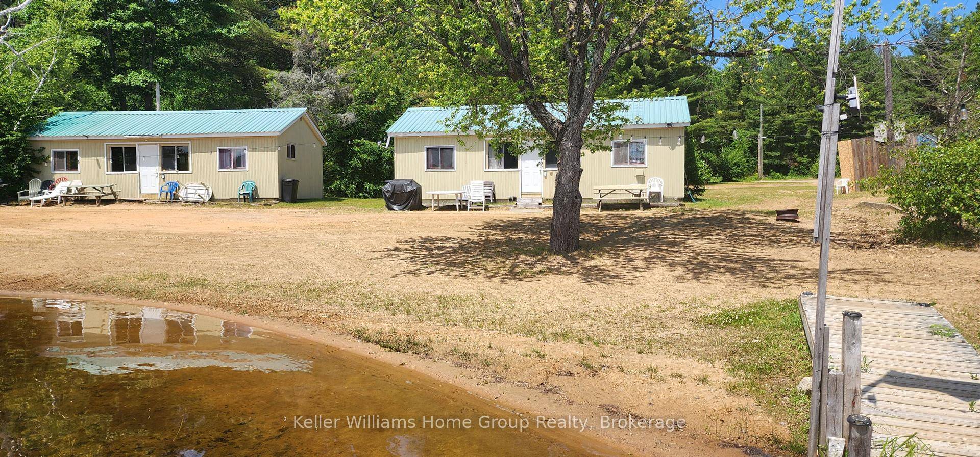 This property features 2 seasonal cabins, Each cabin has 2 bedrooms, kitchen and full bathroom.