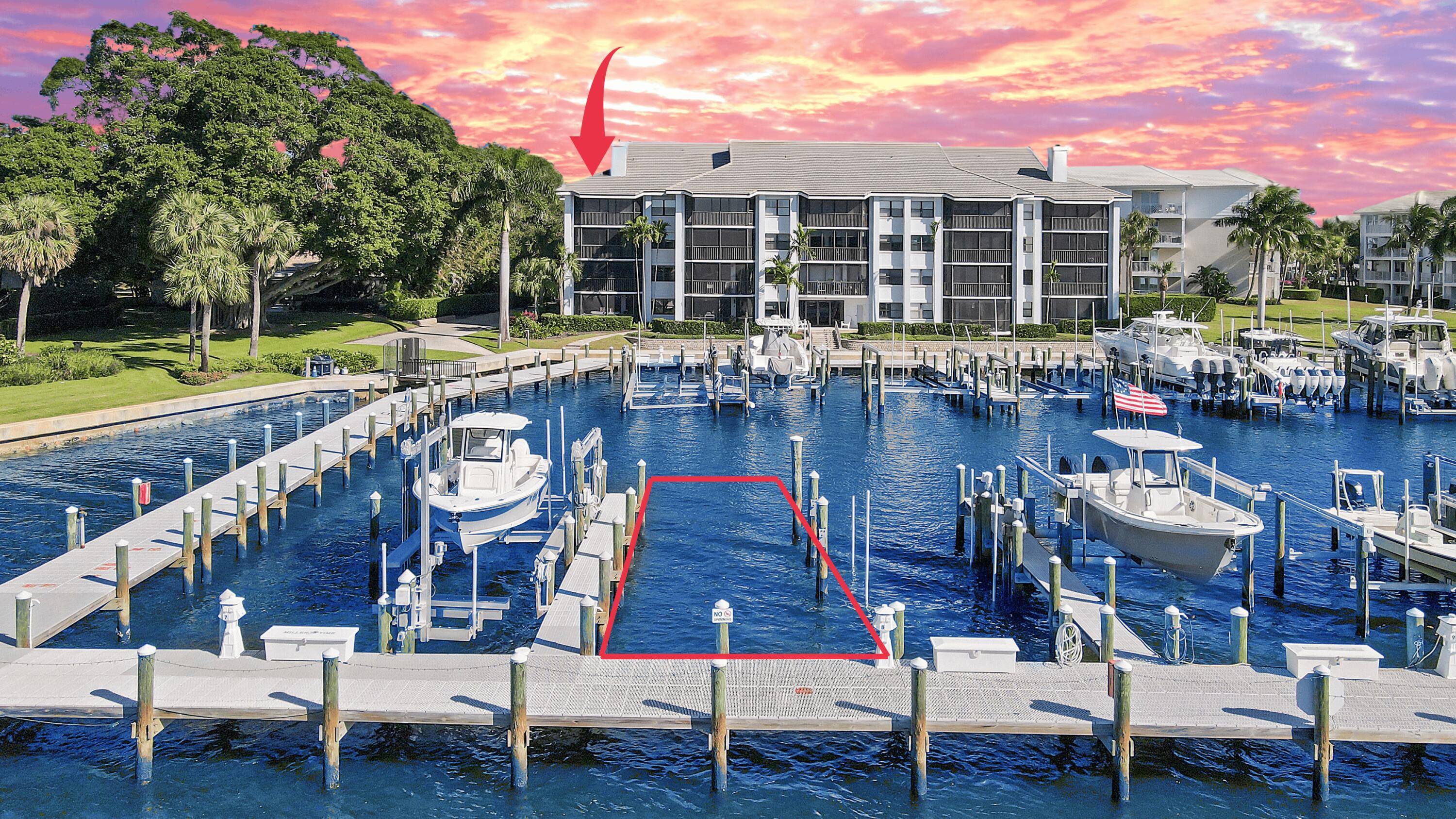 Welcome to this stunning WATERFRONT rarely available 4 bed 2 bath end unit PENTHOUSE in Bay Colony, Juno Beach featuring direct marina Intracoastal Waterway views from nearly every room !