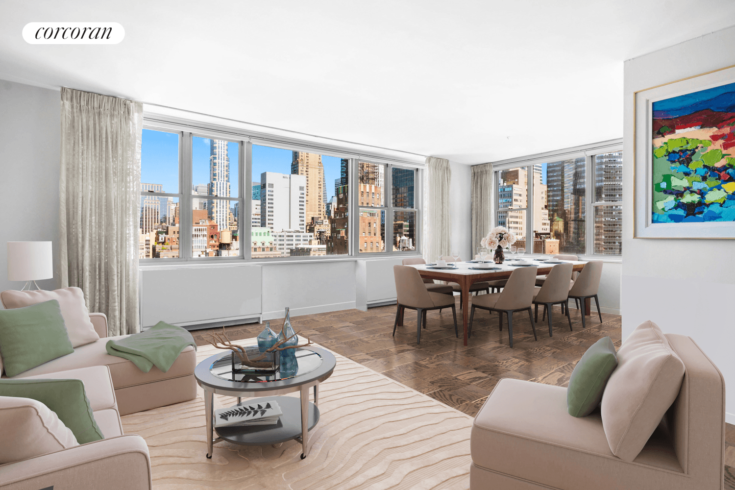 Marvel at stunning panoramic skyline views from every window including what may be the best view of the Empire State Building in all of Manhattan !