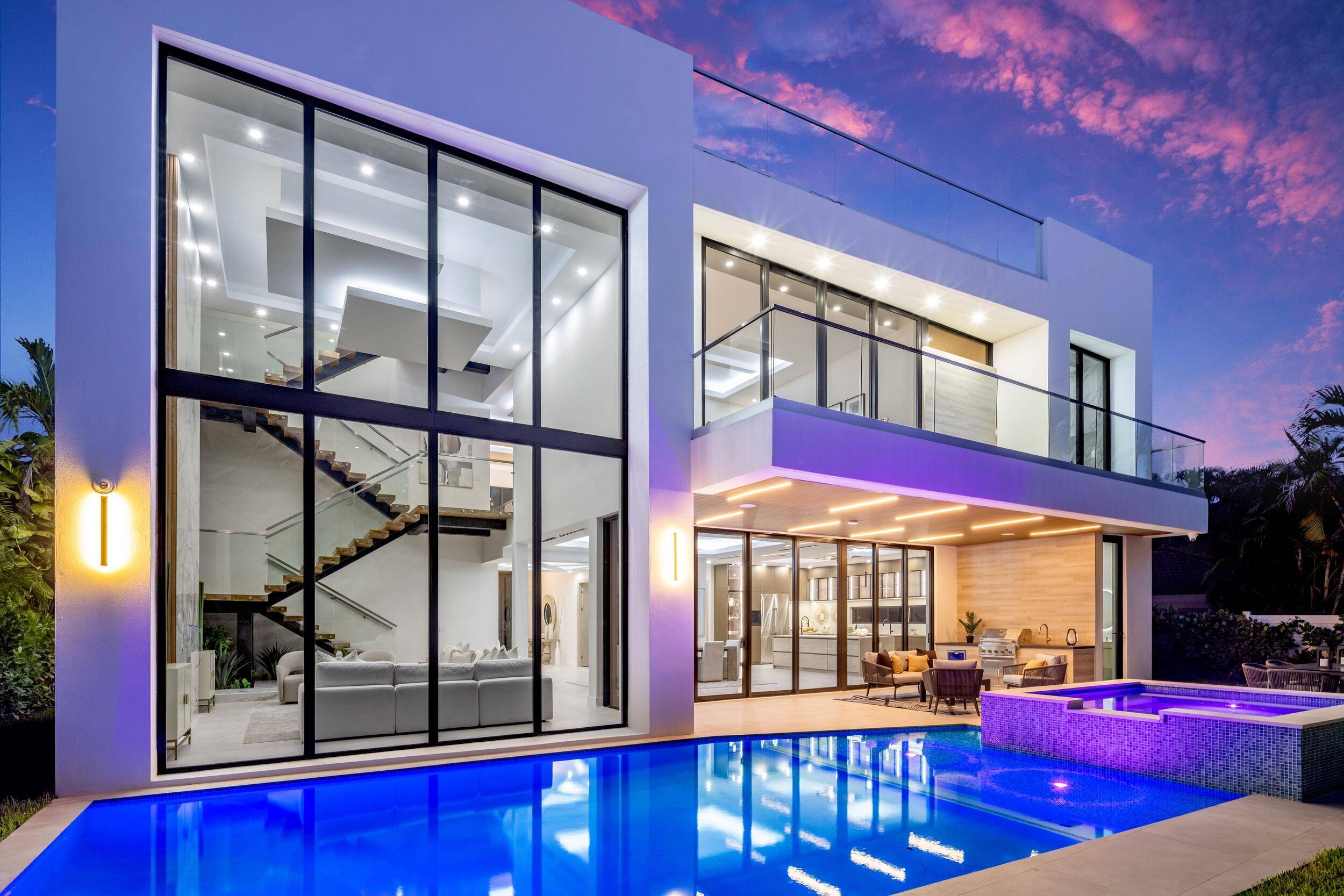 Three Levels of Custom Luxury in East Boca RatonThis newly constructed estate offers more than 9, 200 total square feet of modern architecture and resort style design.