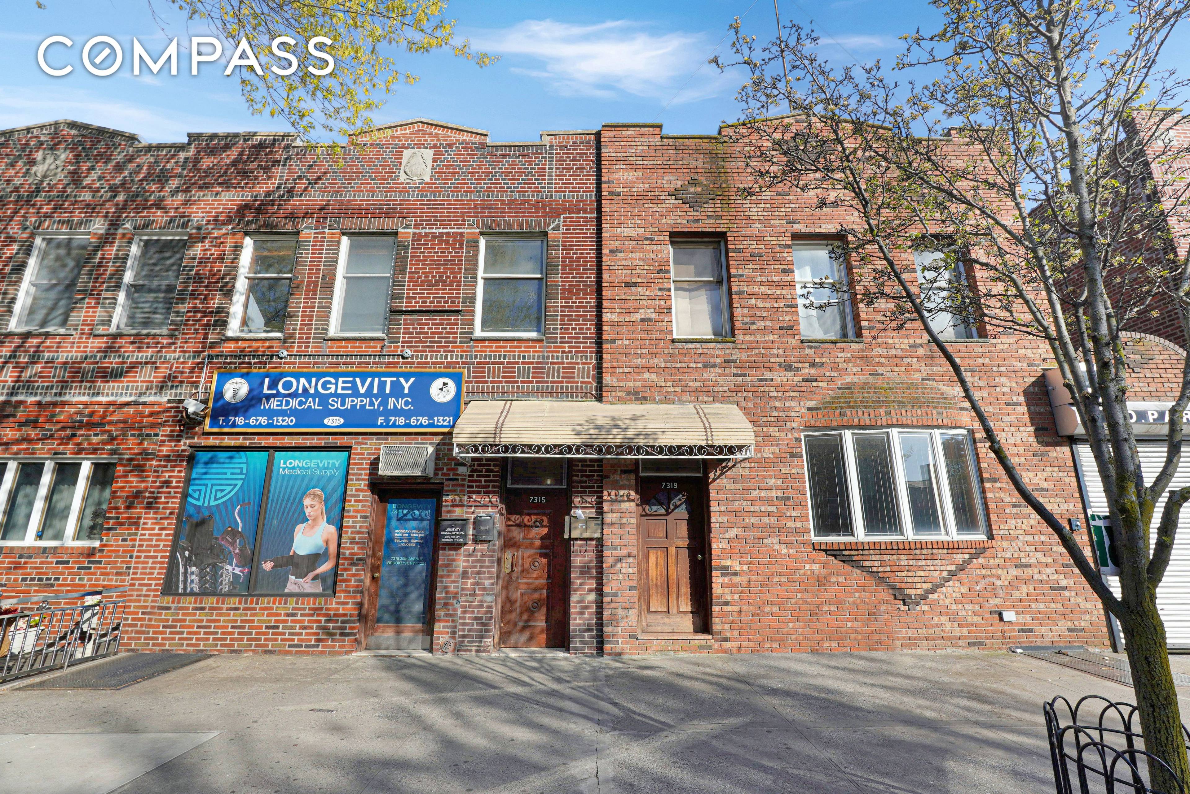 7315 20th Avenue 1st time offered Mixed use commercial on ground floor plus two apartments above.